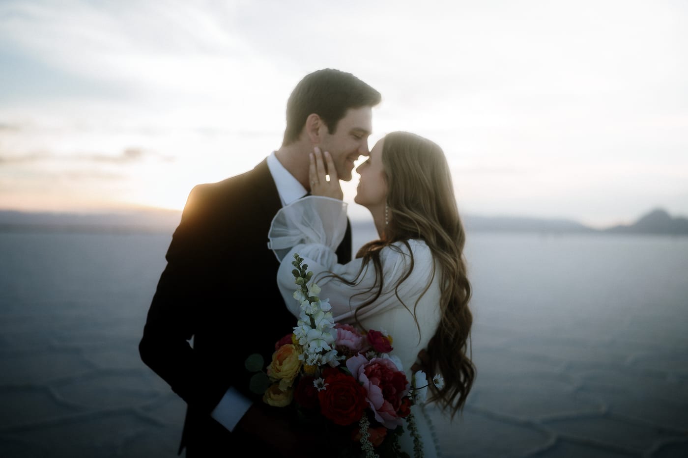 ELAINA AND BRIGGS (Elopement photoshoot at the Bonneville salt flats, UTAH, USA)
