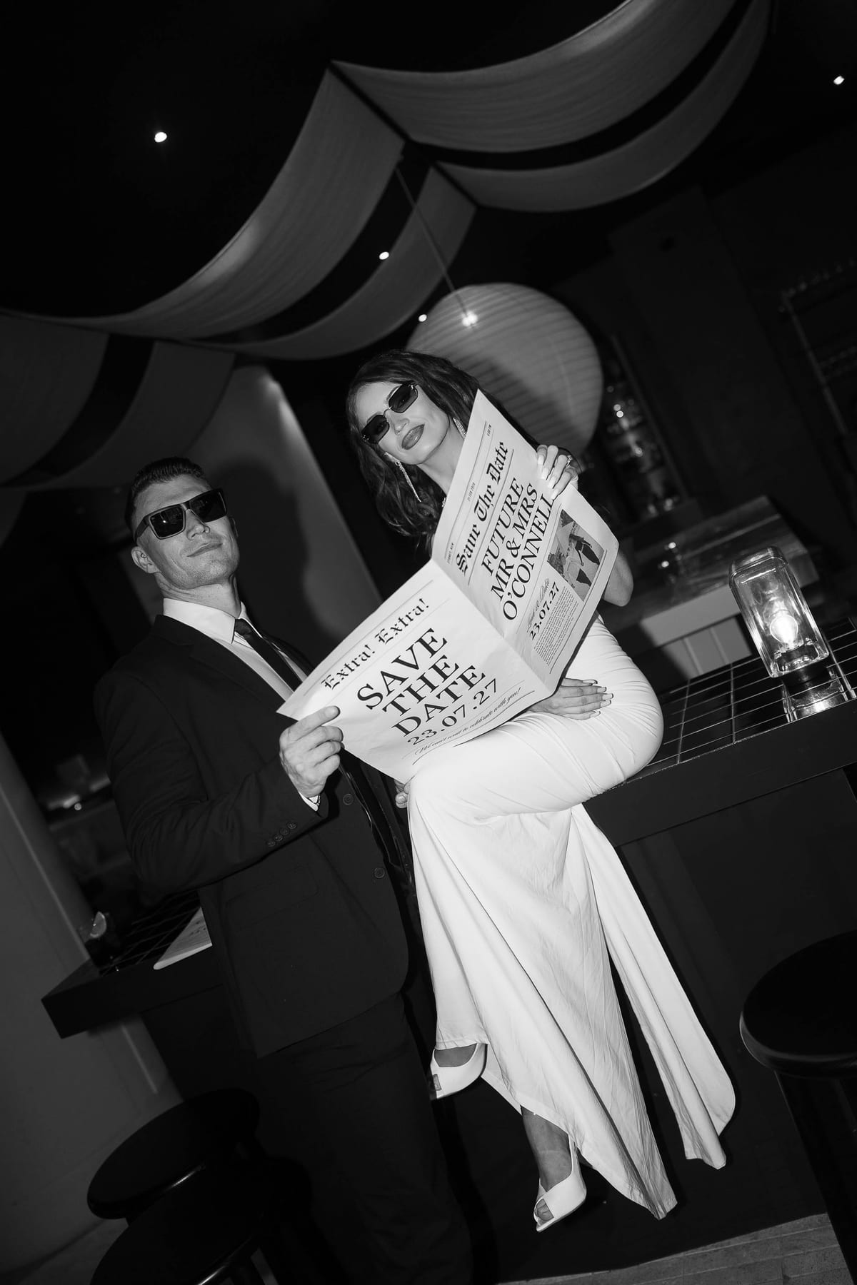 LEAH AND PATRICK (Save the date photoshoot at Bar Tilda, Sydney)