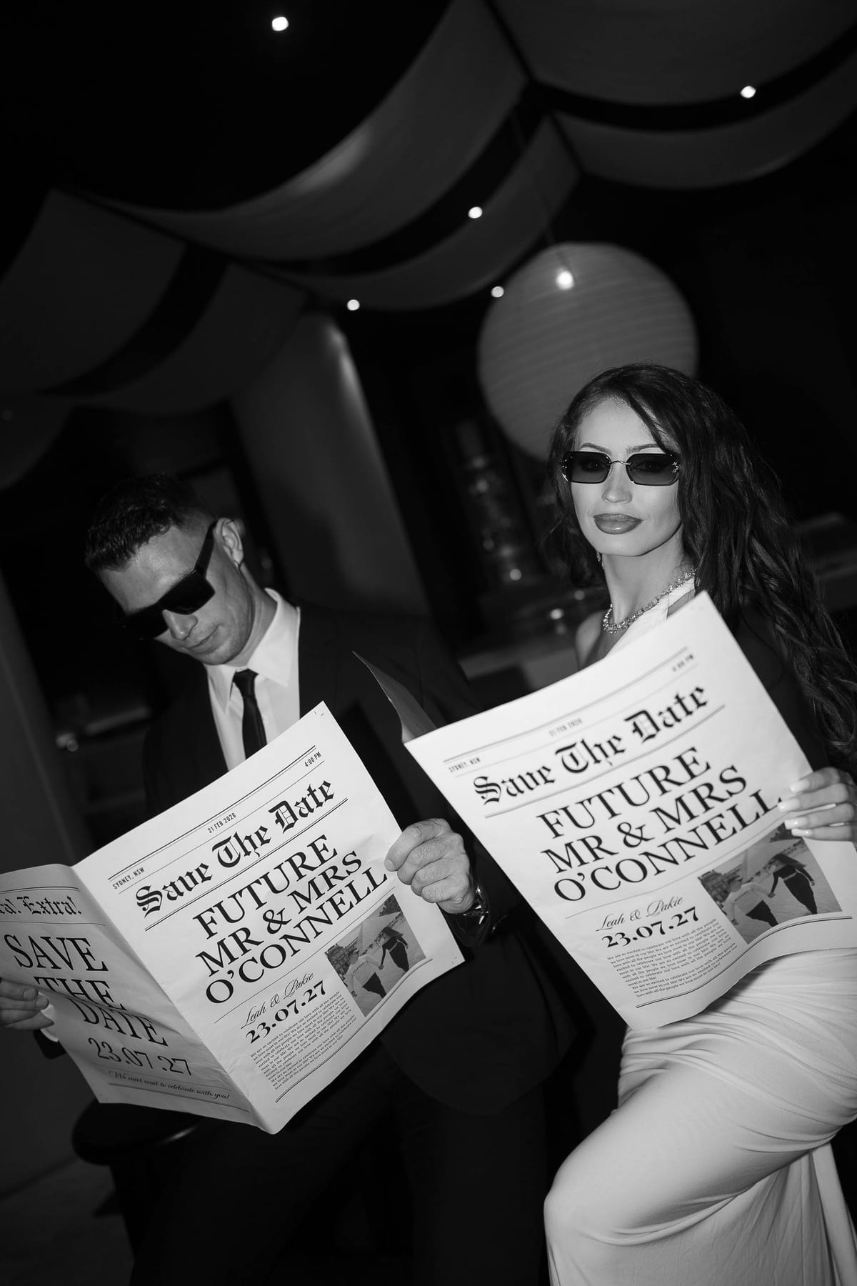 LEAH AND PATRICK (Save the date photoshoot at Bar Tilda, Sydney)