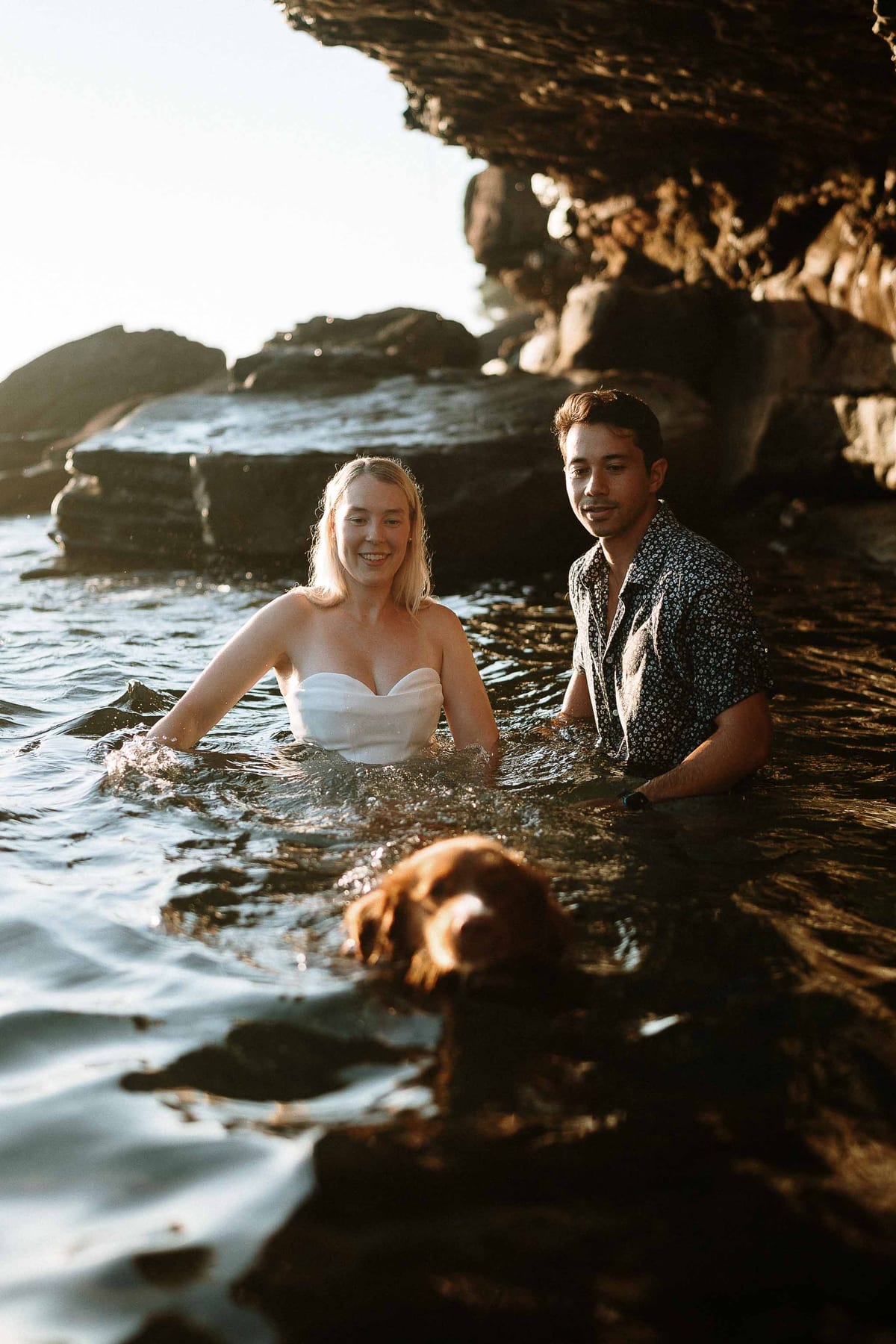 NICOLA AND JASON (Half underwater photoshoot at Gordon's bay, Eastern beacches Sydney)
