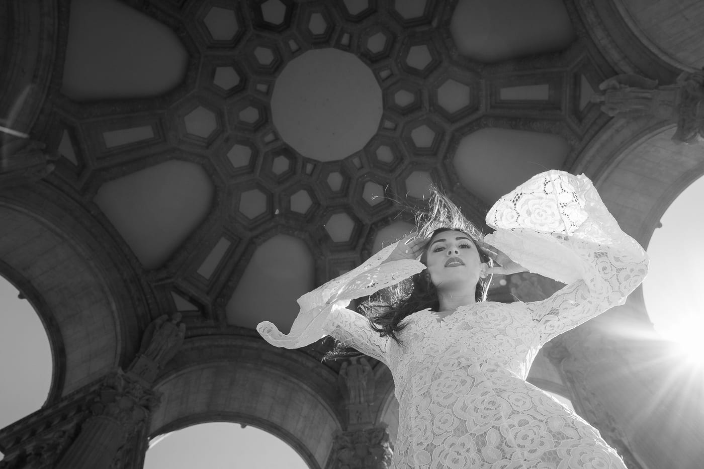 Elopement photoshoot at the Palace of fine arts, San Francisco, CA, USA