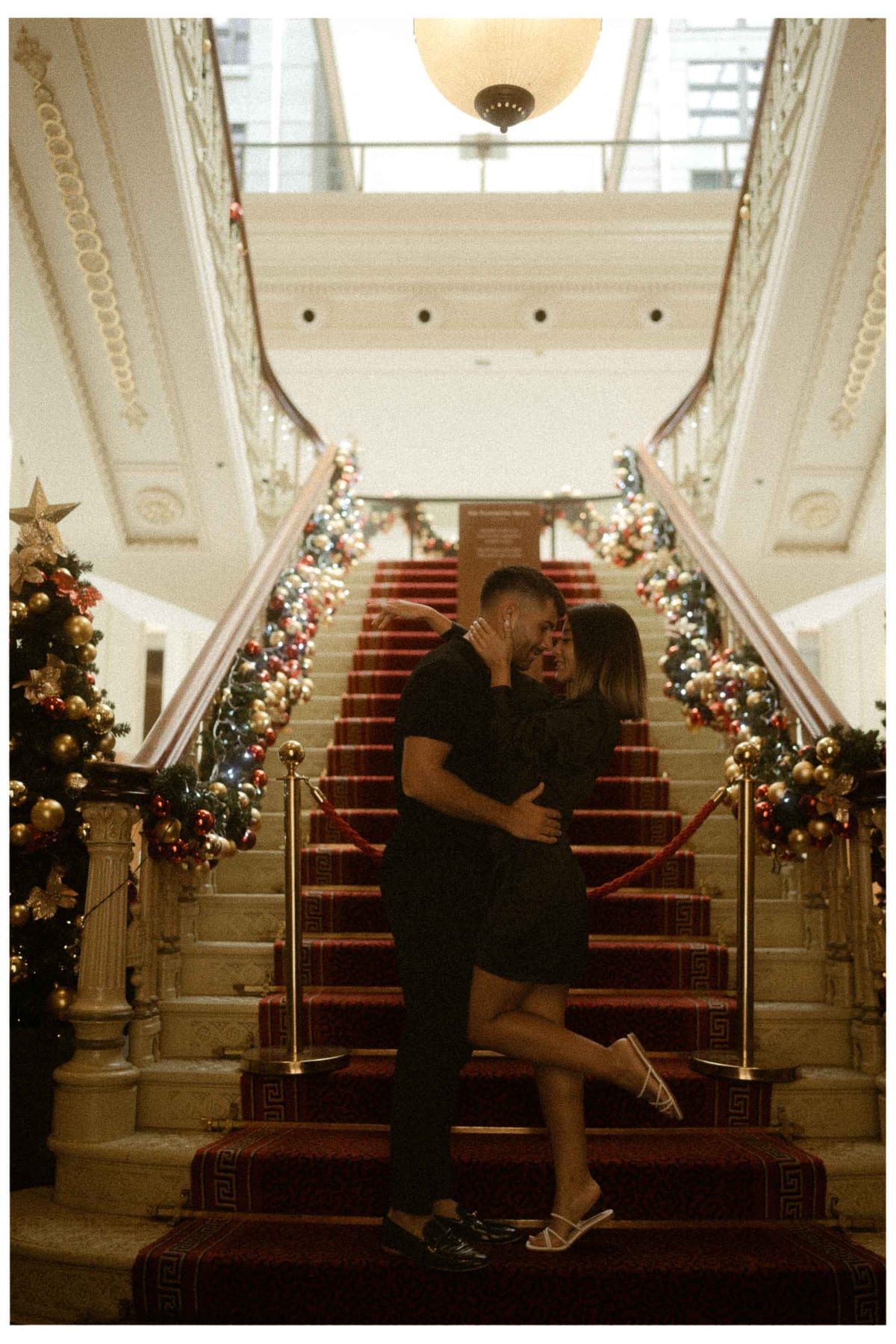 SASKIA AND MAURI (Christmas couple photoshoot at the Fullerton hotel, Martin place)