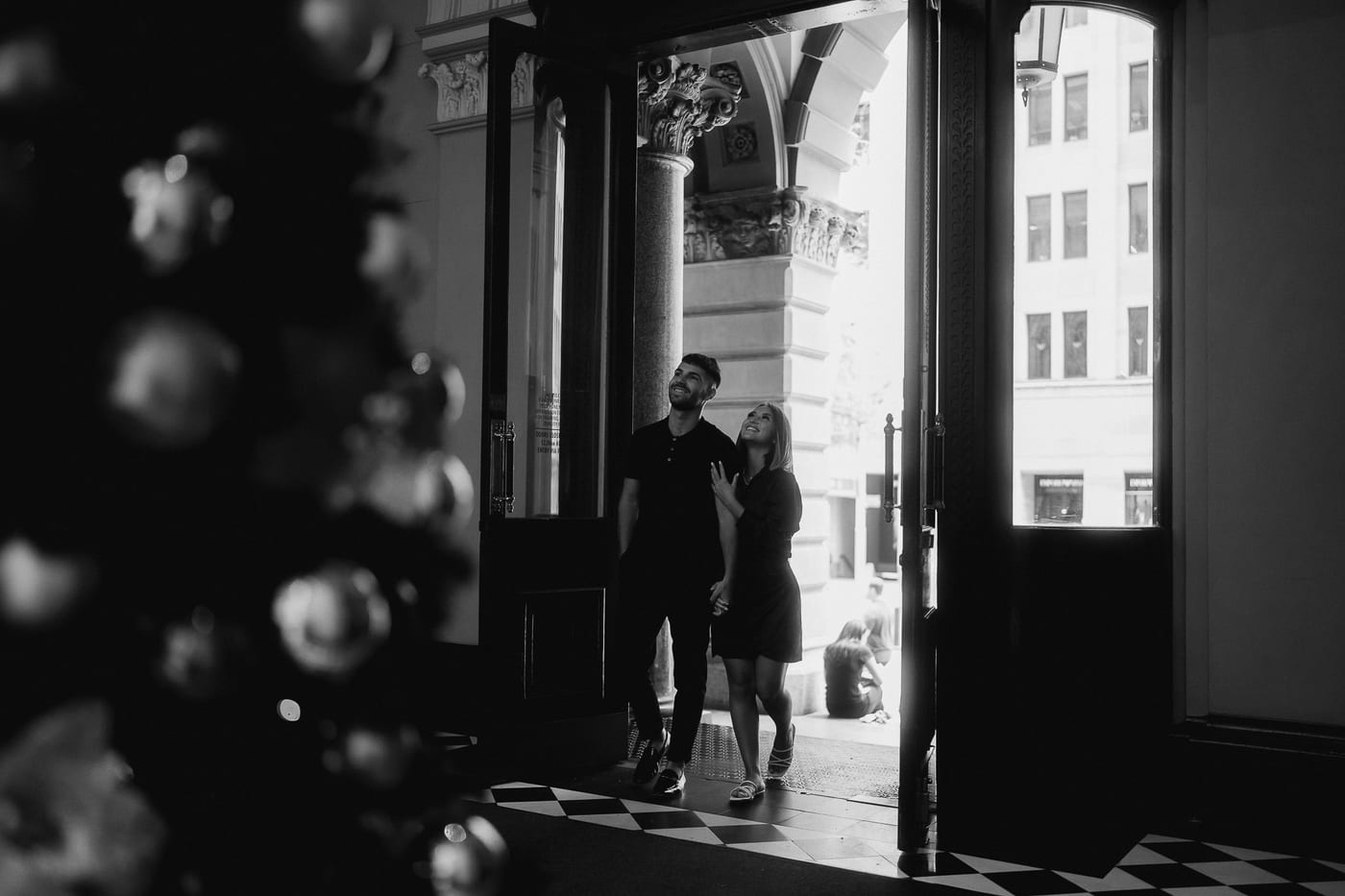 SASKIA AND MAURI (Christmas couple photoshoot at the Fullerton hotel, Martin place)