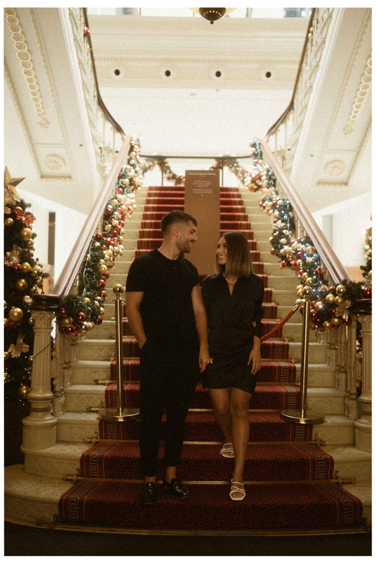 SASKIA AND MAURI (Christmas couple photoshoot at the Fullerton hotel, Martin place)
