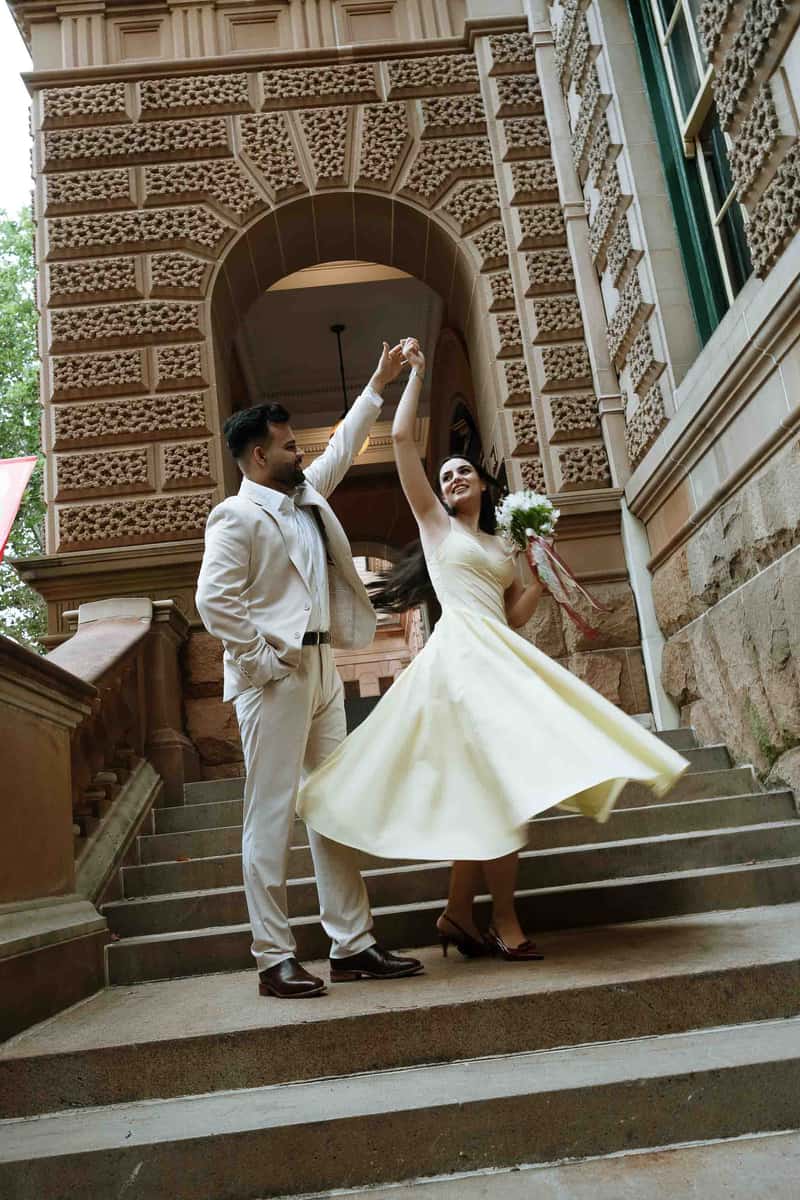 SUNREET AND PAVANAH (Pre-wedding photoshoot at the Martin Place, Royal Botanic Gardens and Conservatorium of Music Sydney)