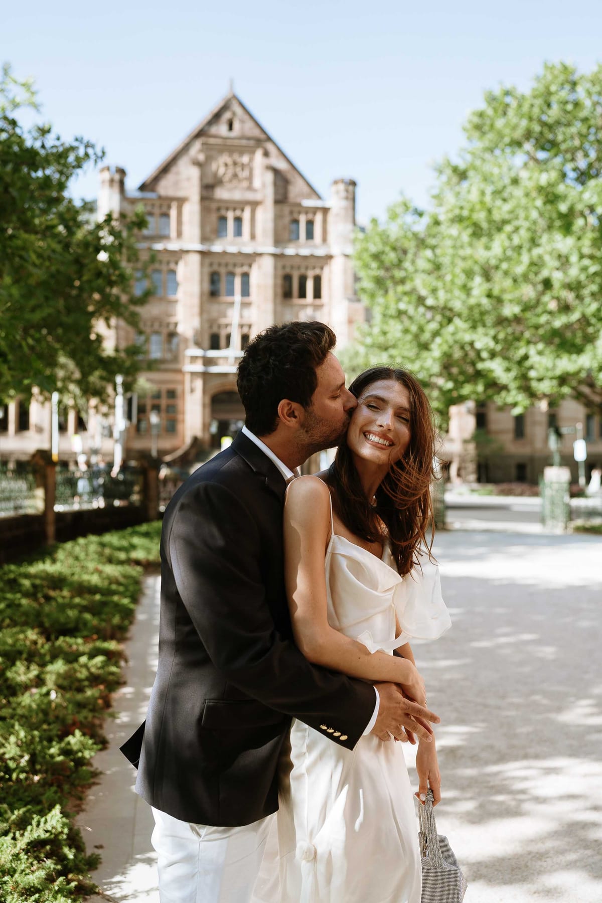 Christmas Date night couple photoshoot at St Marys cathedral, Morena bar and Martin place