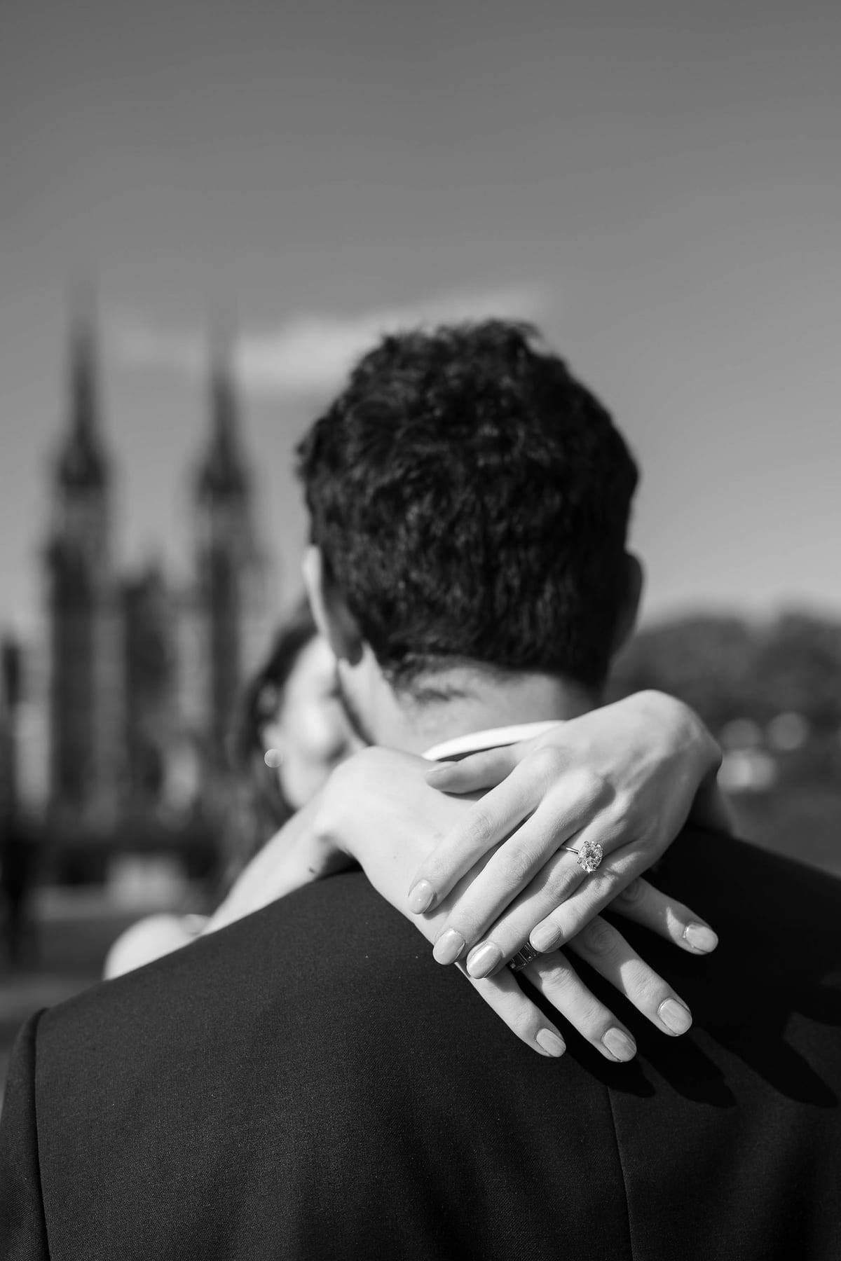 Christmas Date night couple photoshoot at St Marys cathedral, Morena bar and Martin place