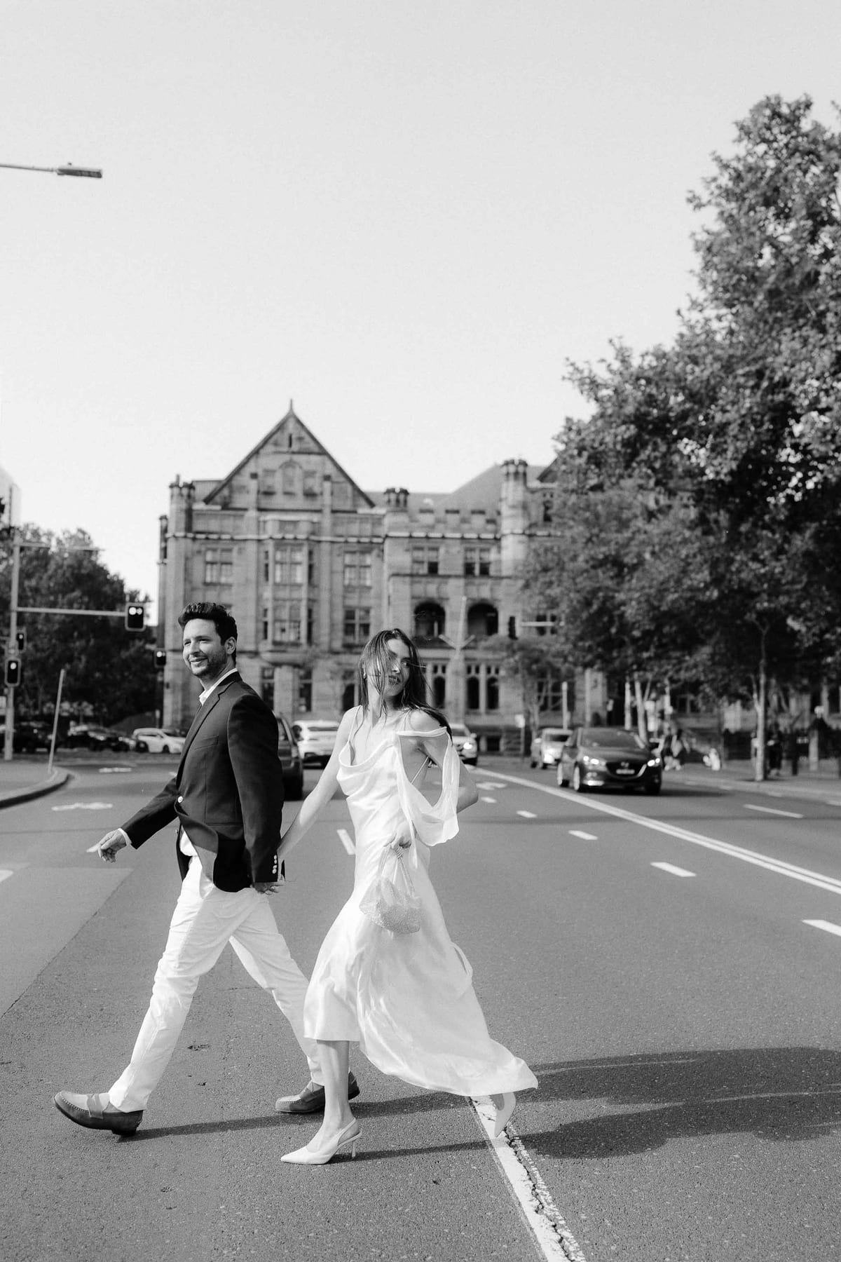 Christmas Date night couple photoshoot at St Marys cathedral, Morena bar and Martin place