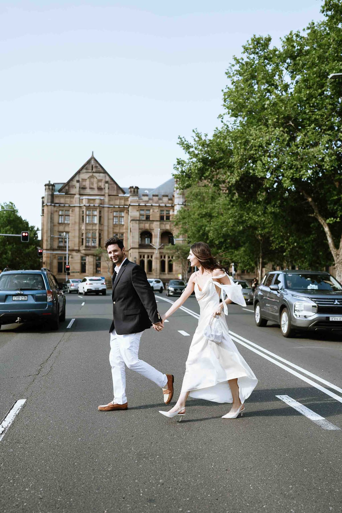 Christmas Date night couple photoshoot at St Marys cathedral, Morena bar and Martin place