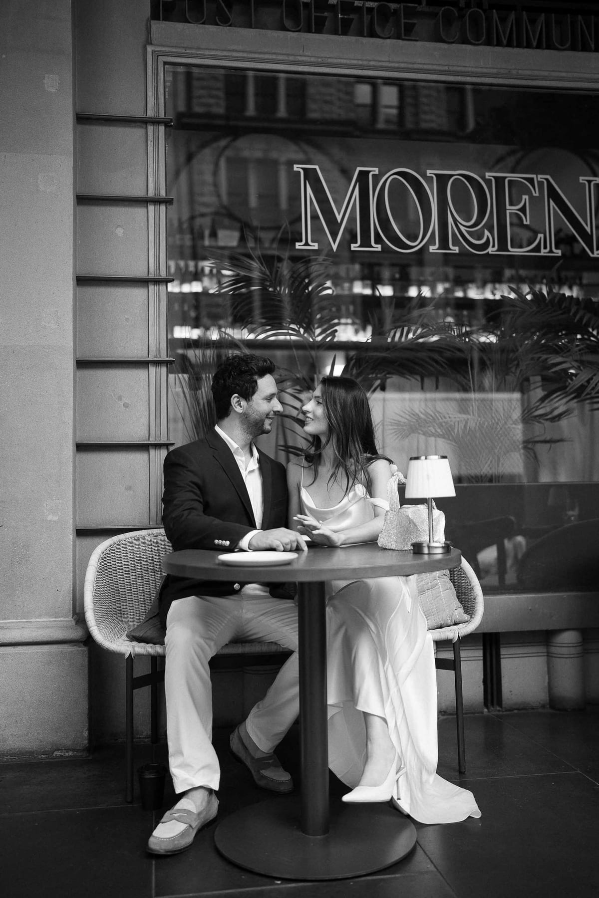 Christmas Date night couple photoshoot at St Marys cathedral, Morena bar and Martin place