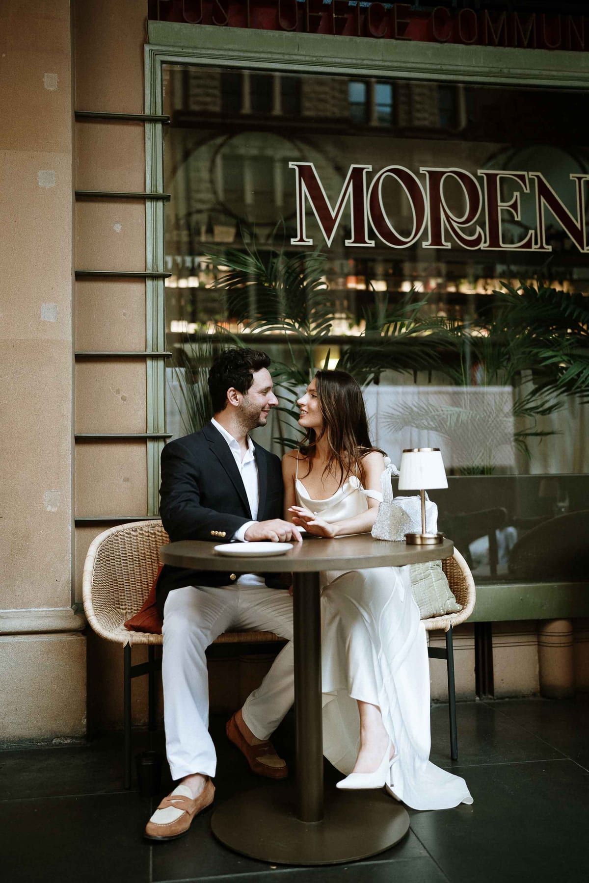 Christmas Date night couple photoshoot at St Marys cathedral, Morena bar and Martin place