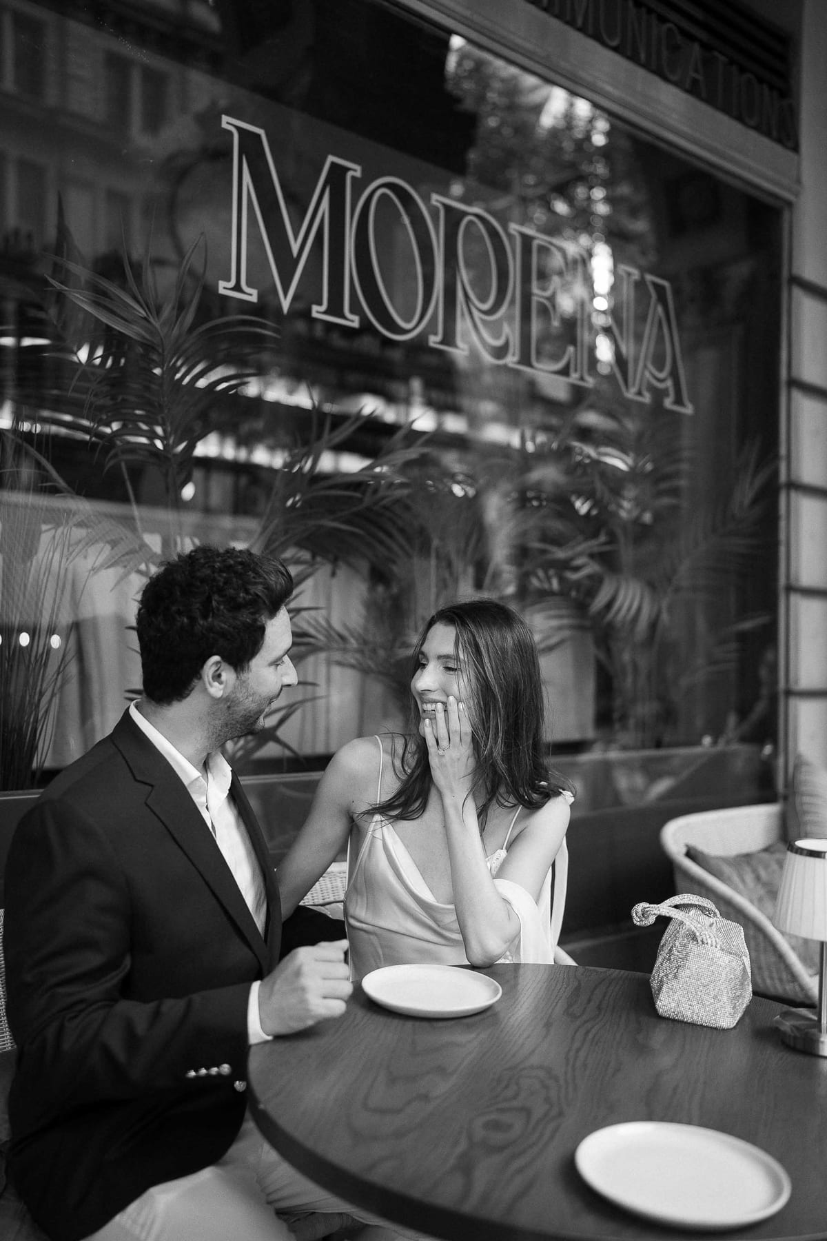 Christmas Date night couple photoshoot at St Marys cathedral, Morena bar and Martin place