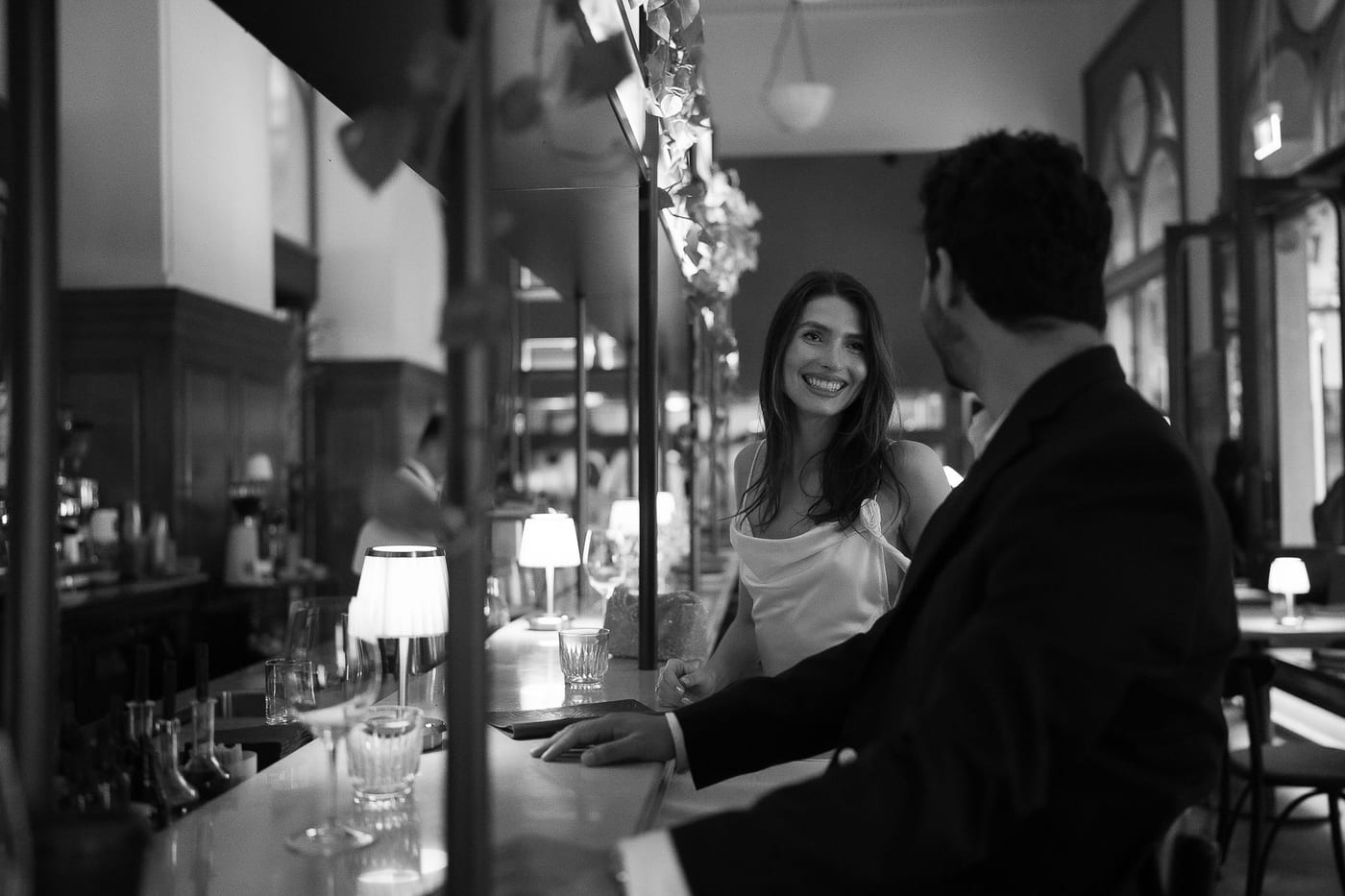 Christmas Date night couple photoshoot at St Marys cathedral, Morena bar and Martin place