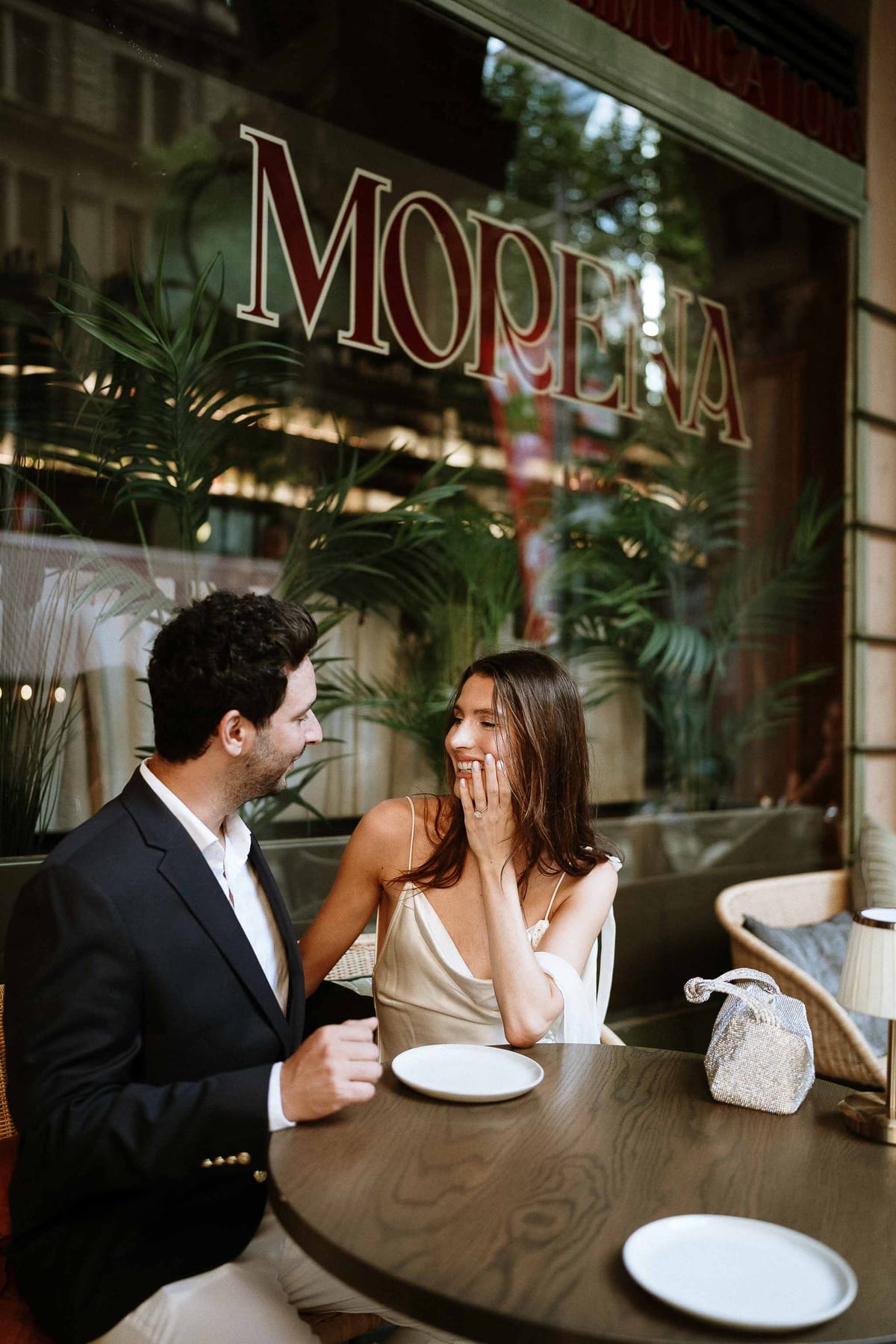 Christmas Date night couple photoshoot at St Marys cathedral, Morena bar and Martin place