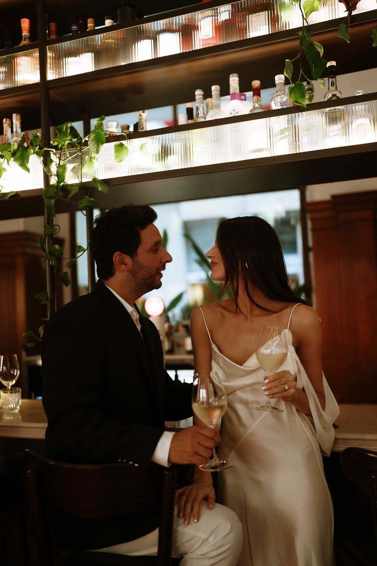 Christmas Date night couple photoshoot at St Marys cathedral, Morena bar and Martin place