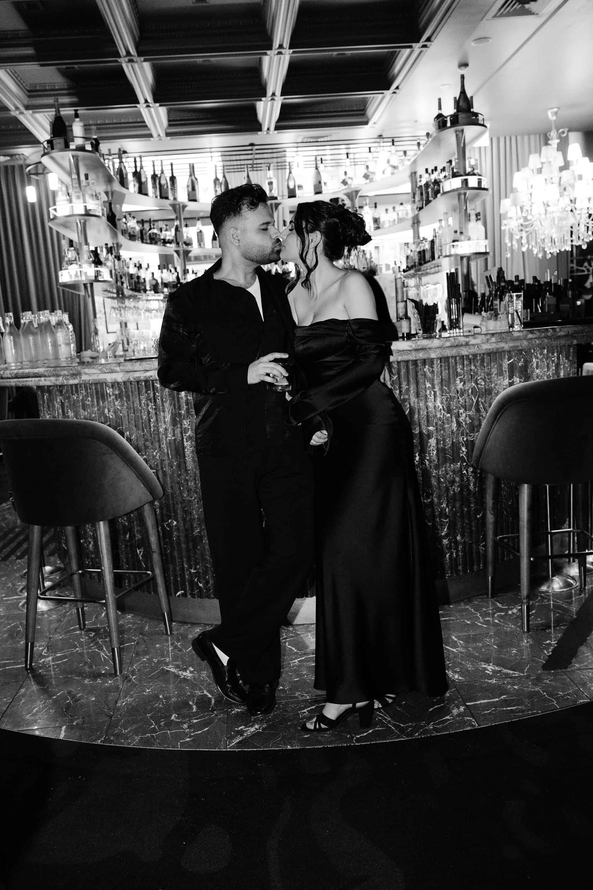 SUNREET AND PAVANAH (Hard flash editorial photoshoot at Cardea bar, Barangaroo)
