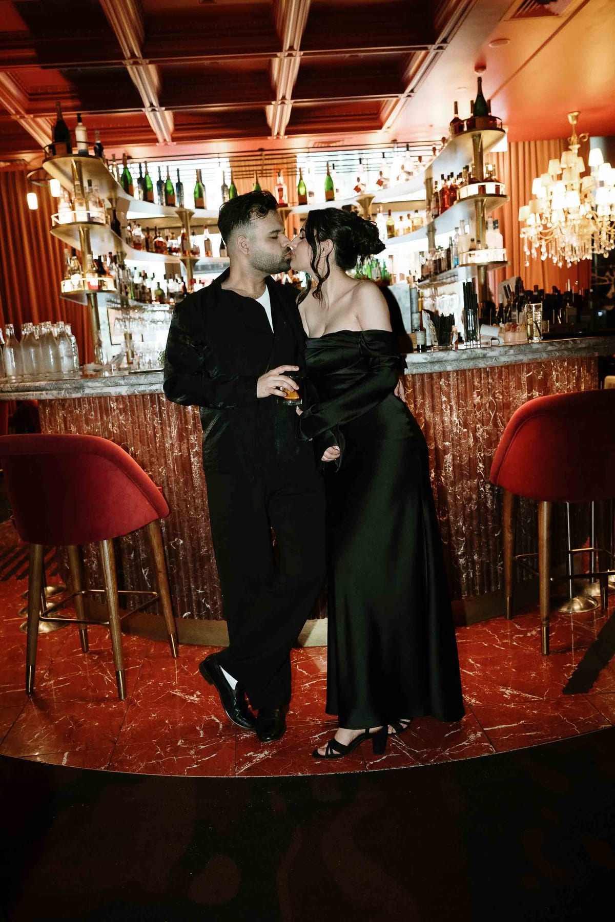 SUNREET AND PAVANAH (Hard flash editorial photoshoot at Cardea bar, Barangaroo)