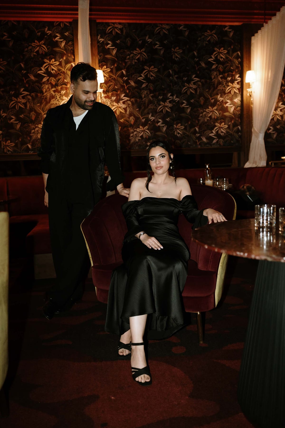 SUNREET AND PAVANAH (Hard flash editorial photoshoot at Cardea bar, Barangaroo)
