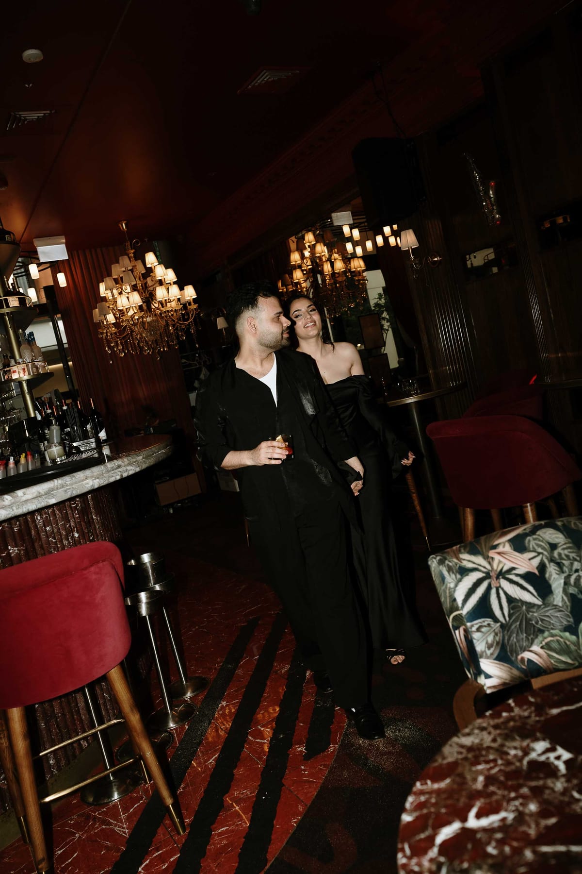 SUNREET AND PAVANAH (Hard flash editorial photoshoot at Cardea bar, Barangaroo)
