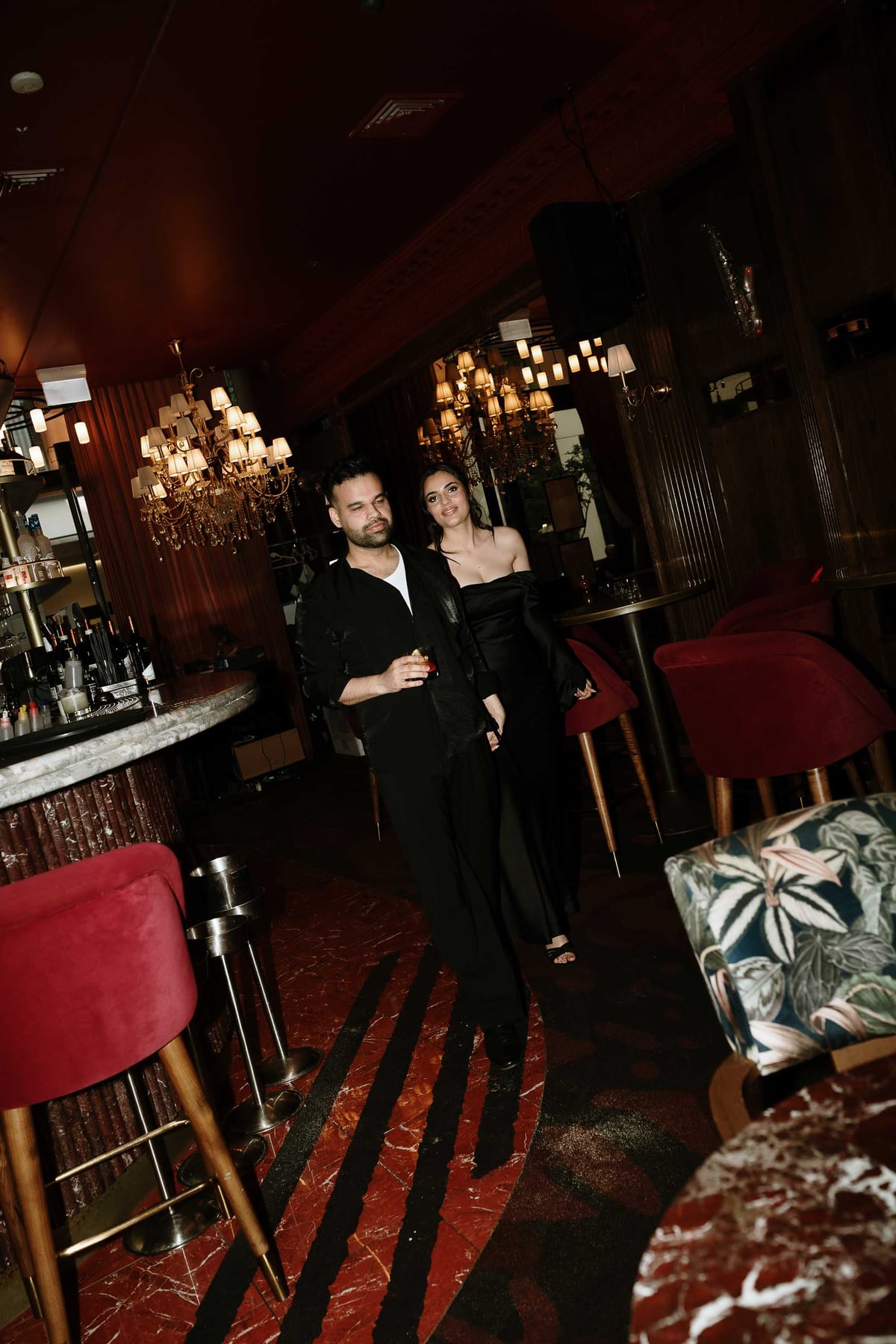 SUNREET AND PAVANAH (Hard flash editorial photoshoot at Cardea bar, Barangaroo)