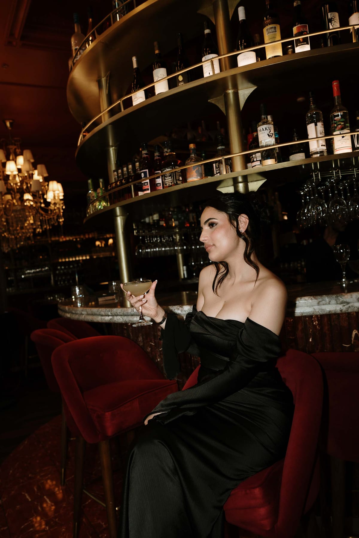 SUNREET AND PAVANAH (Hard flash editorial photoshoot at Cardea bar, Barangaroo)