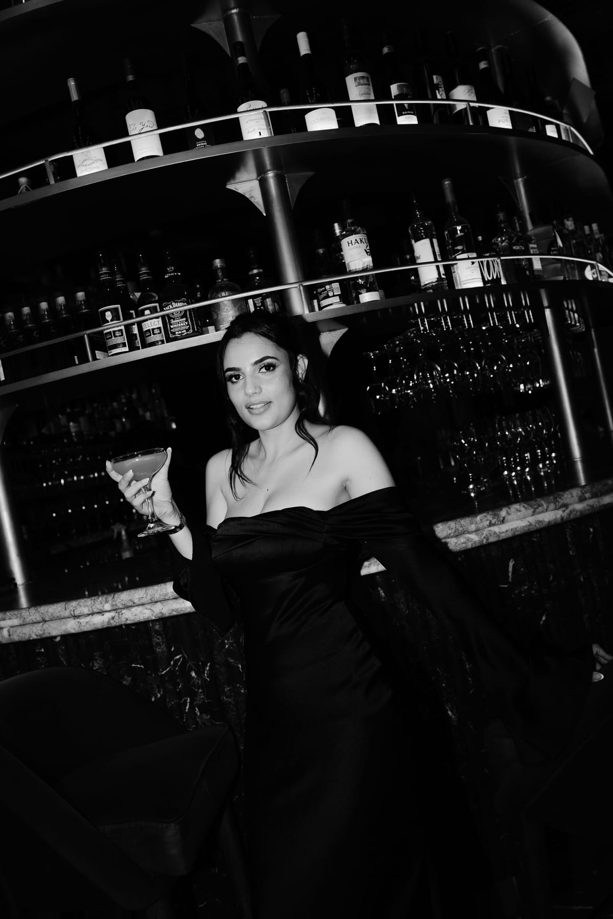 SUNREET AND PAVANAH (Hard flash editorial photoshoot at Cardea bar, Barangaroo)