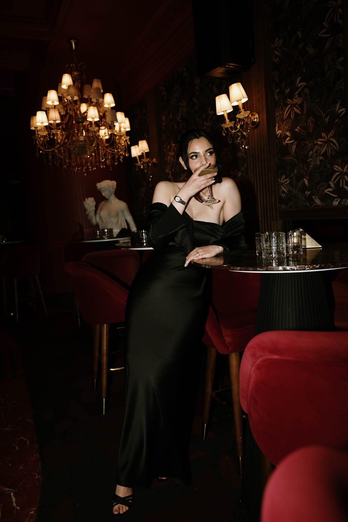 SUNREET AND PAVANAH (Hard flash editorial photoshoot at Cardea bar, Barangaroo)