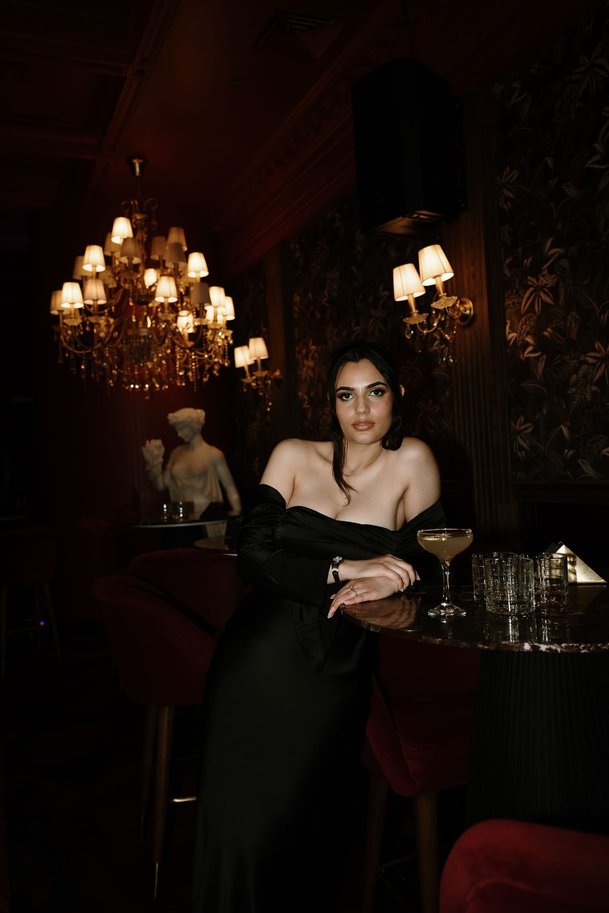 SUNREET AND PAVANAH (Hard flash editorial photoshoot at Cardea bar, Barangaroo)