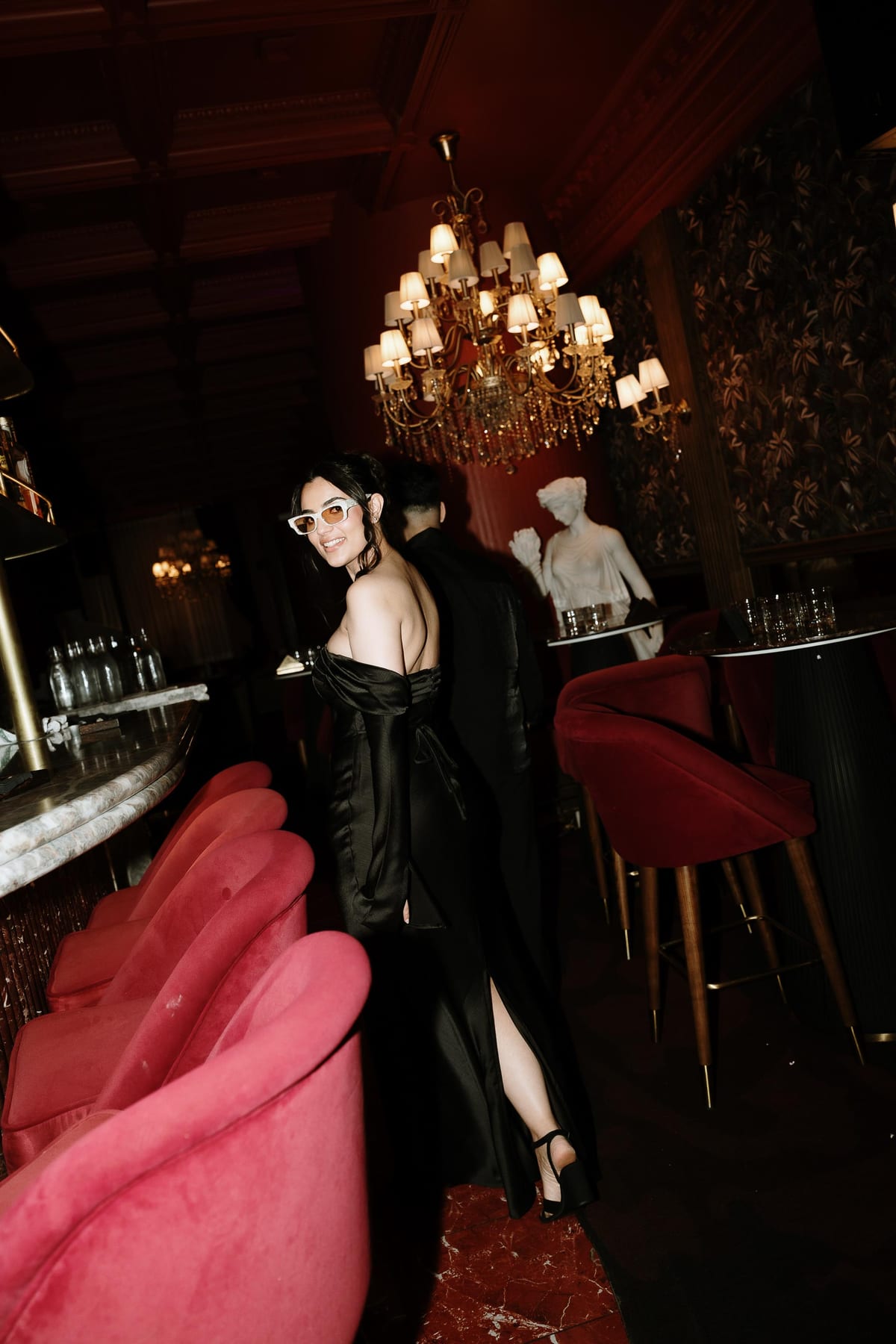 SUNREET AND PAVANAH (Hard flash editorial photoshoot at Cardea bar, Barangaroo)