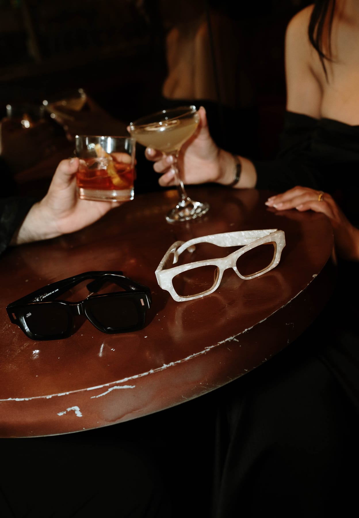 SUNREET AND PAVANAH (Hard flash editorial photoshoot at Cardea bar, Barangaroo)