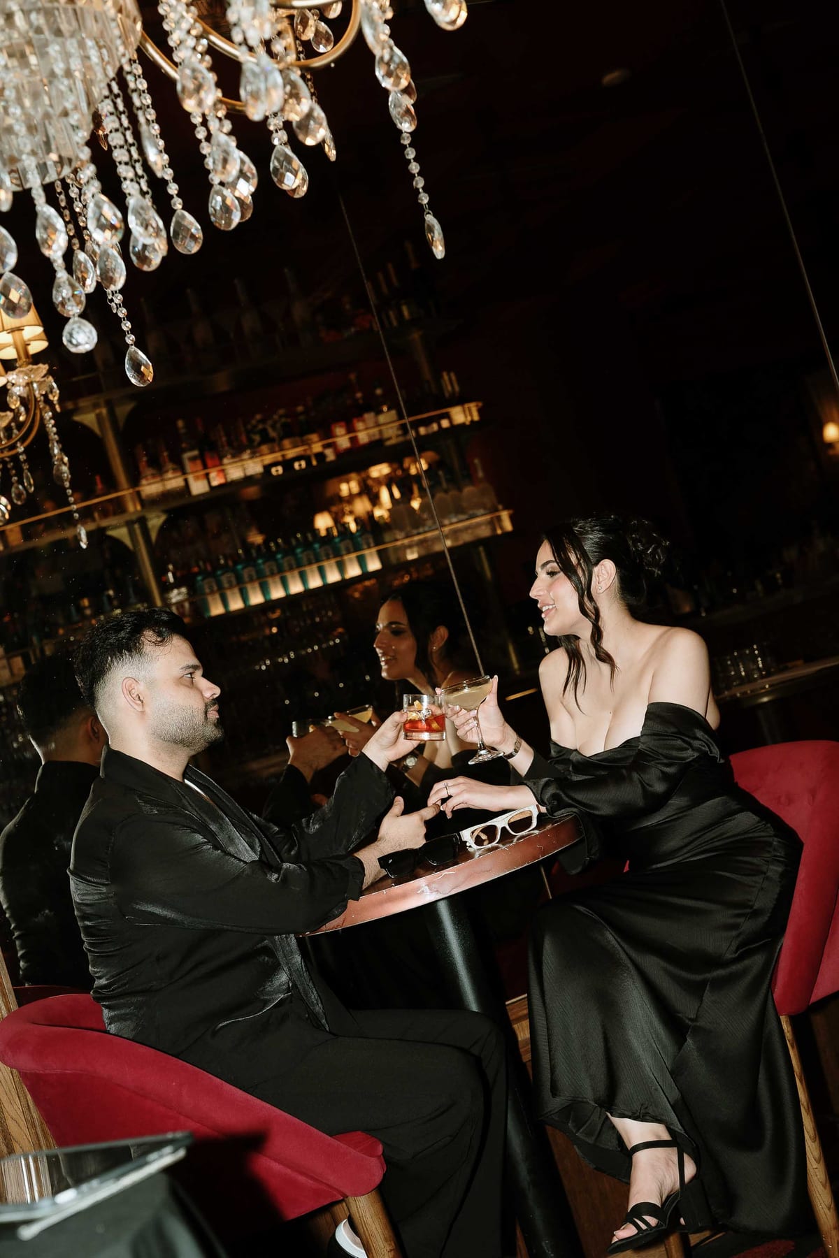 SUNREET AND PAVANAH (Hard flash editorial photoshoot at Cardea bar, Barangaroo)