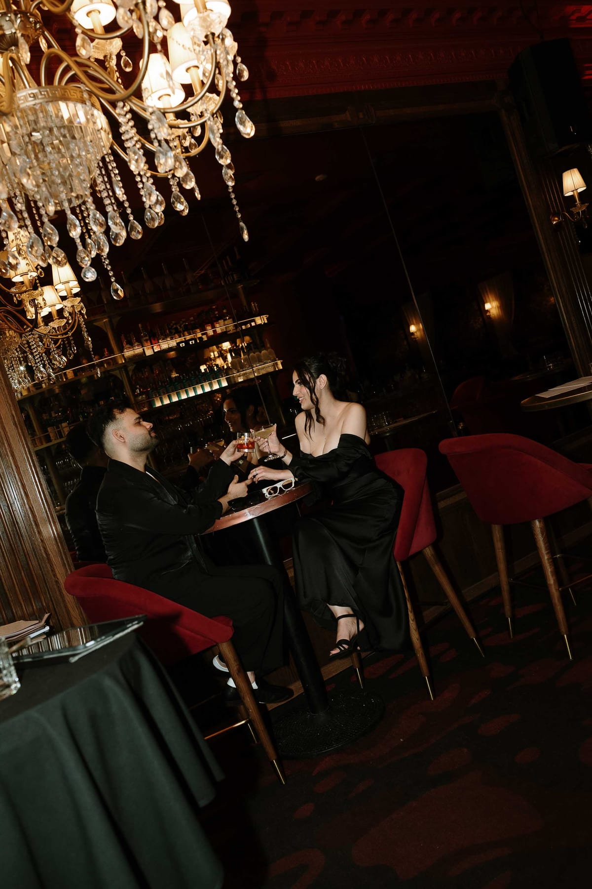 SUNREET AND PAVANAH (Hard flash editorial photoshoot at Cardea bar, Barangaroo)