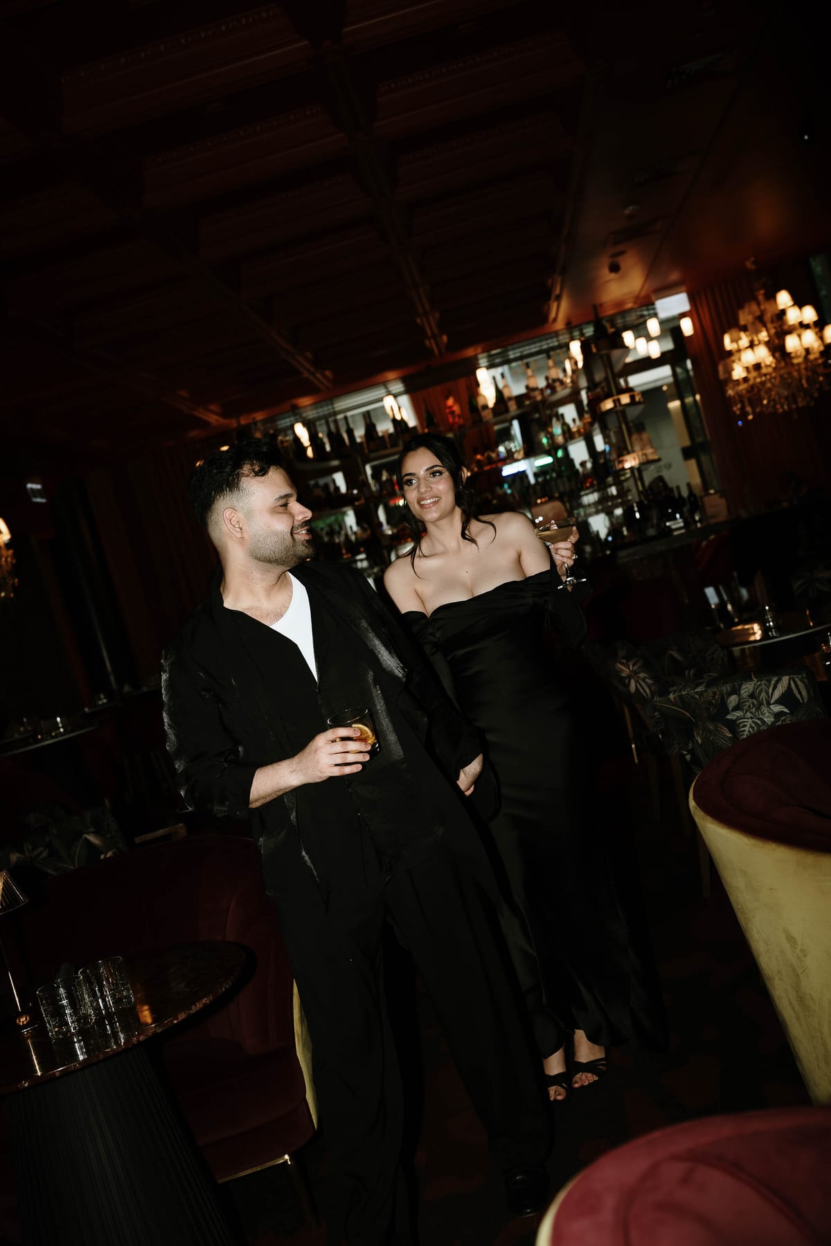 SUNREET AND PAVANAH (Hard flash editorial photoshoot at Cardea bar, Barangaroo)