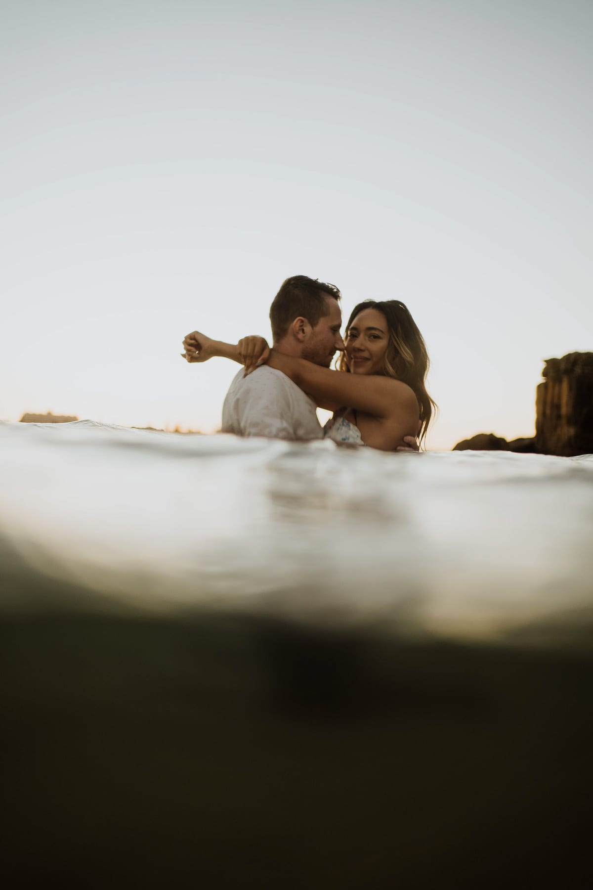 CALEB AND CALANDRA (Underwater sunset photoshoot at Shelly Beach, Manly)