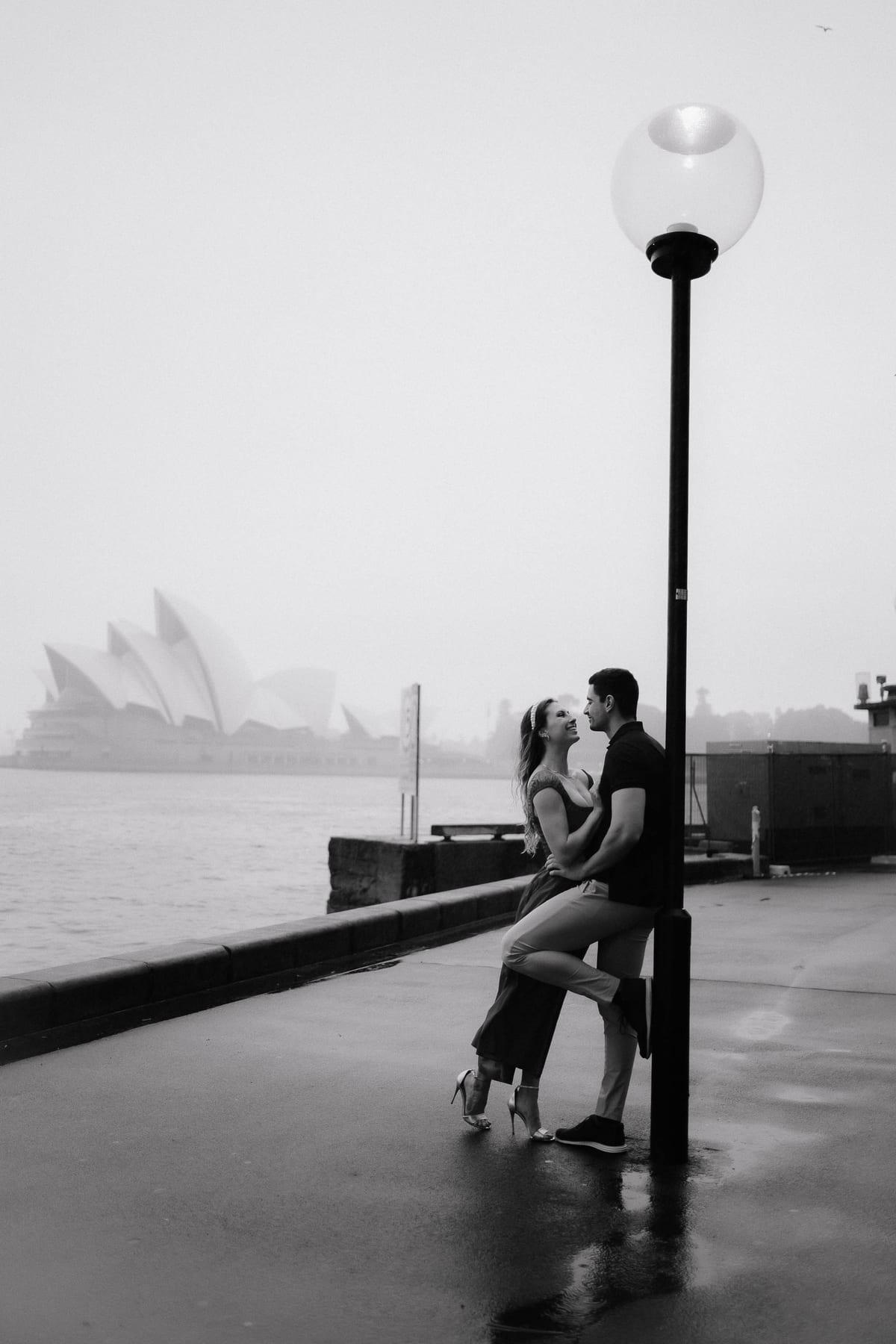 RANKO AND SAVANNAH (Rainy engagement photoshoot at Sydney Harbour bridge and Opera house)