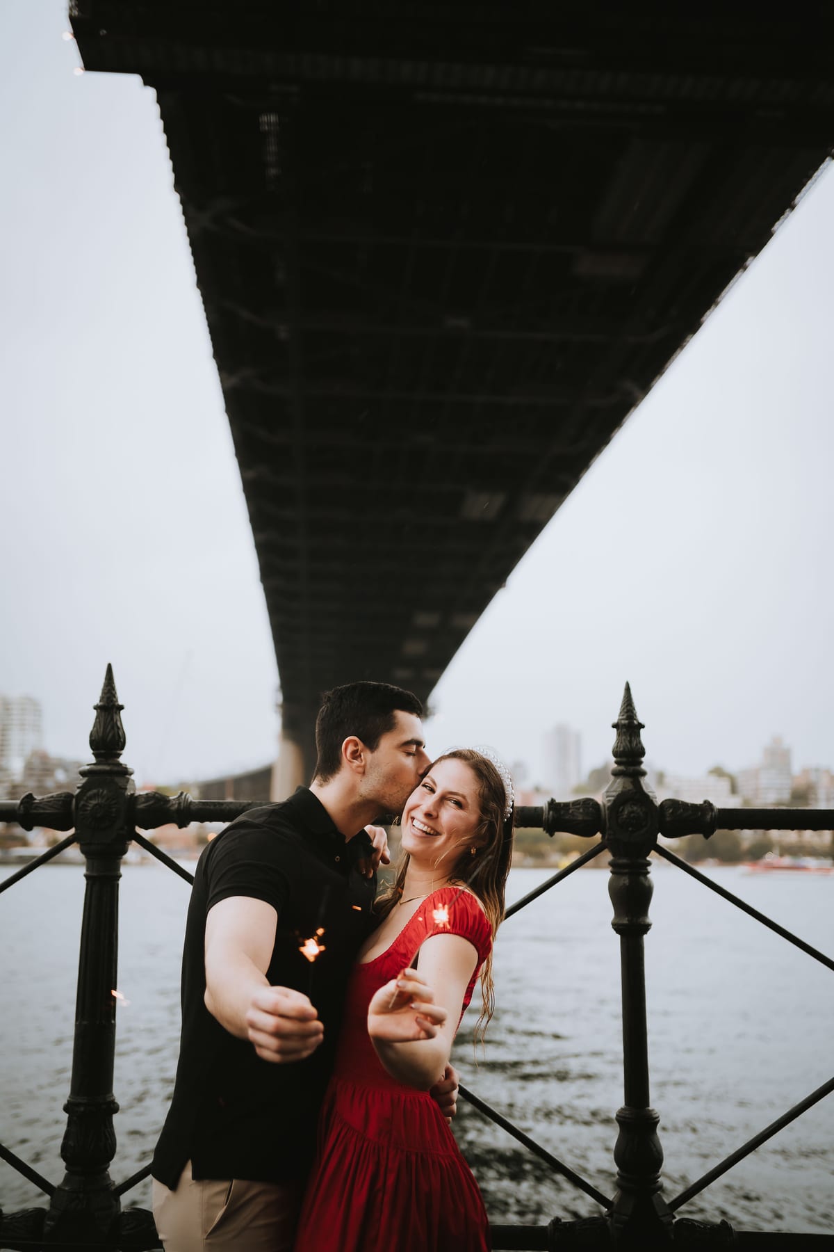 RANKO AND SAVANNAH (Rainy engagement photoshoot at Sydney Harbour bridge and Opera house)