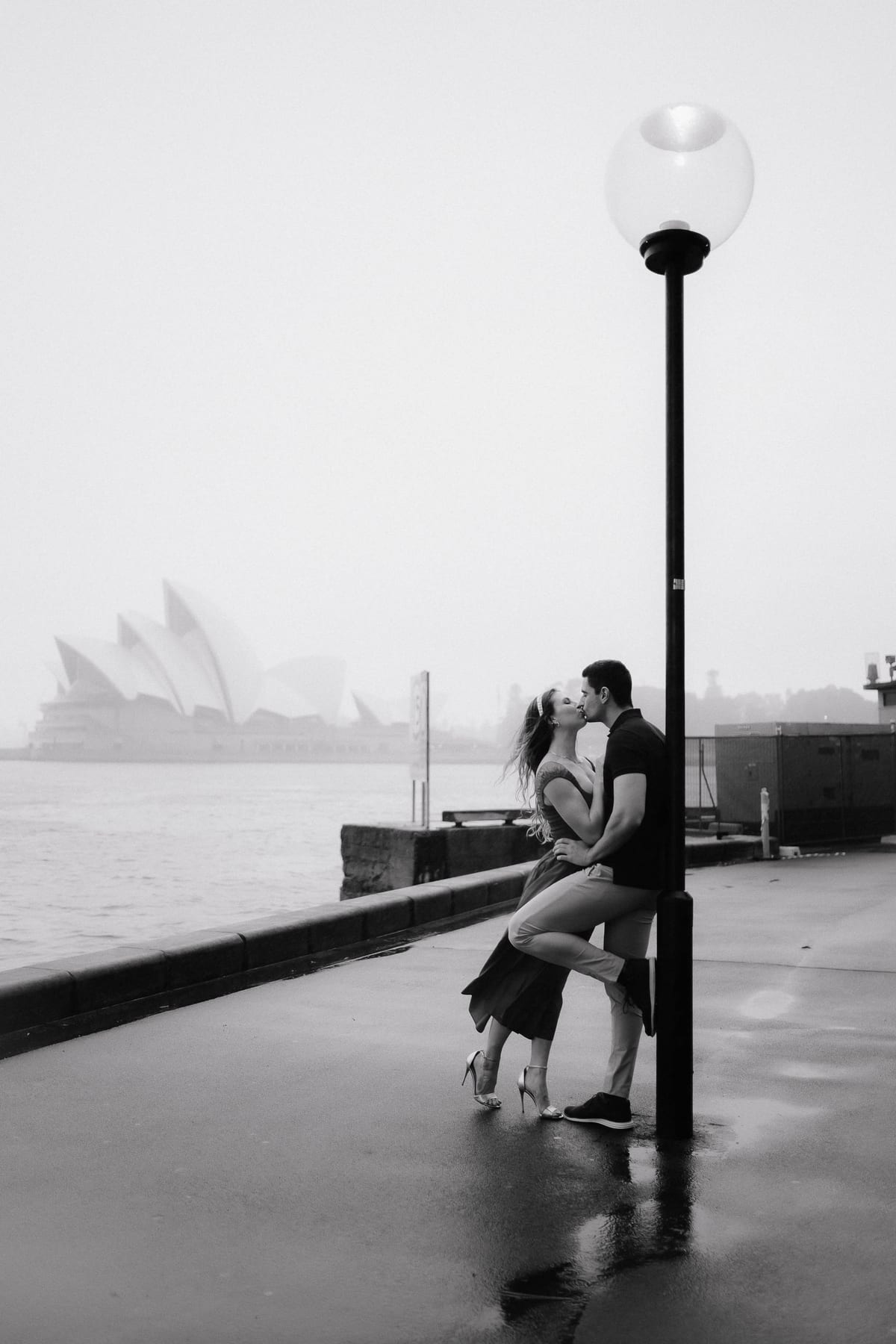 RANKO AND SAVANNAH (Rainy engagement photoshoot at Sydney Harbour bridge and Opera house)