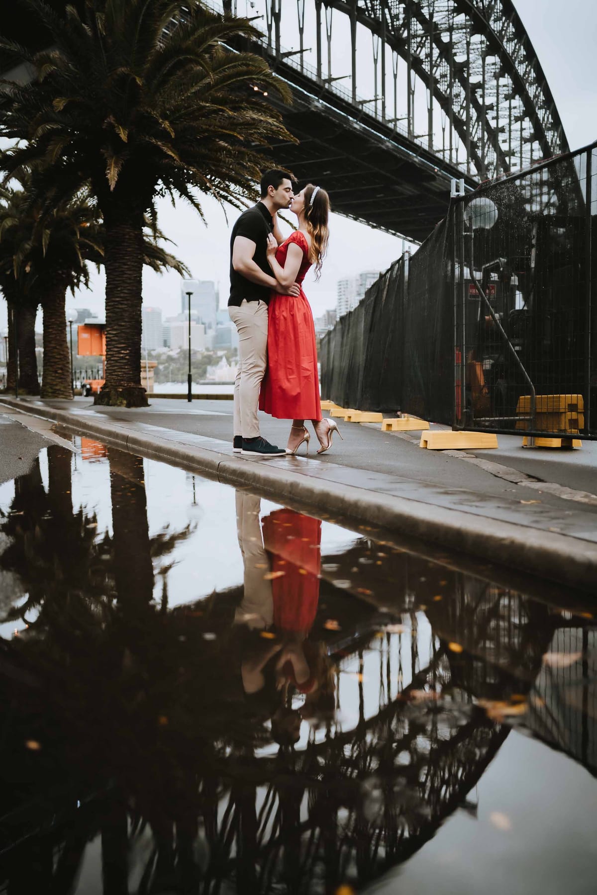 RANKO AND SAVANNAH (Rainy engagement photoshoot at Sydney Harbour bridge and Opera house)
