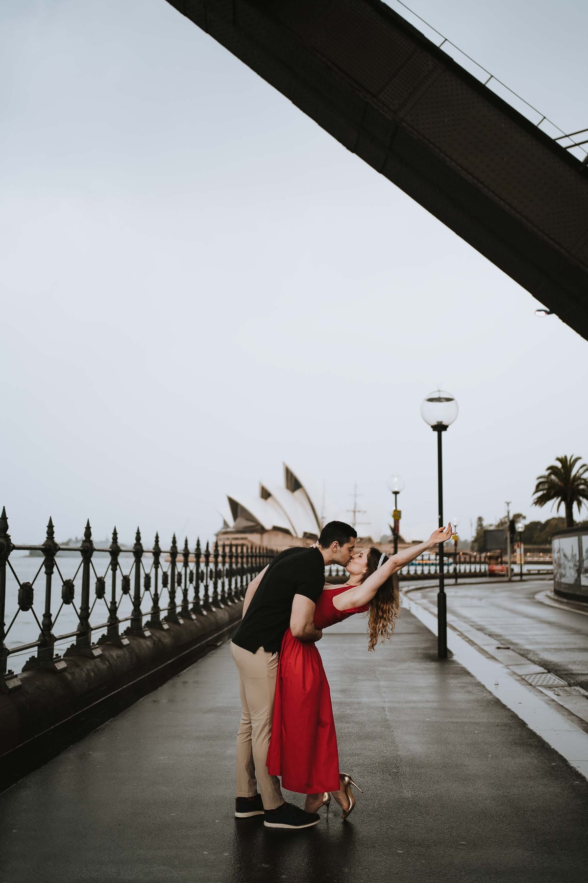 RANKO AND SAVANNAH (Rainy engagement photoshoot at Sydney Harbour bridge and Opera house)