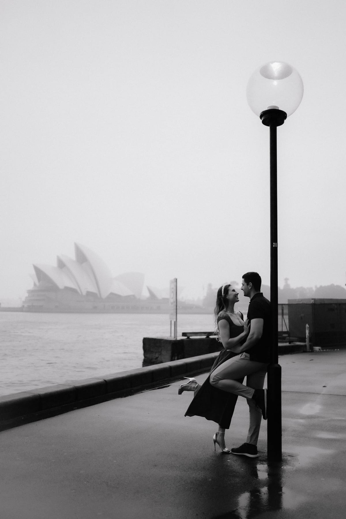 RANKO AND SAVANNAH (Rainy engagement photoshoot at Sydney Harbour bridge and Opera house)