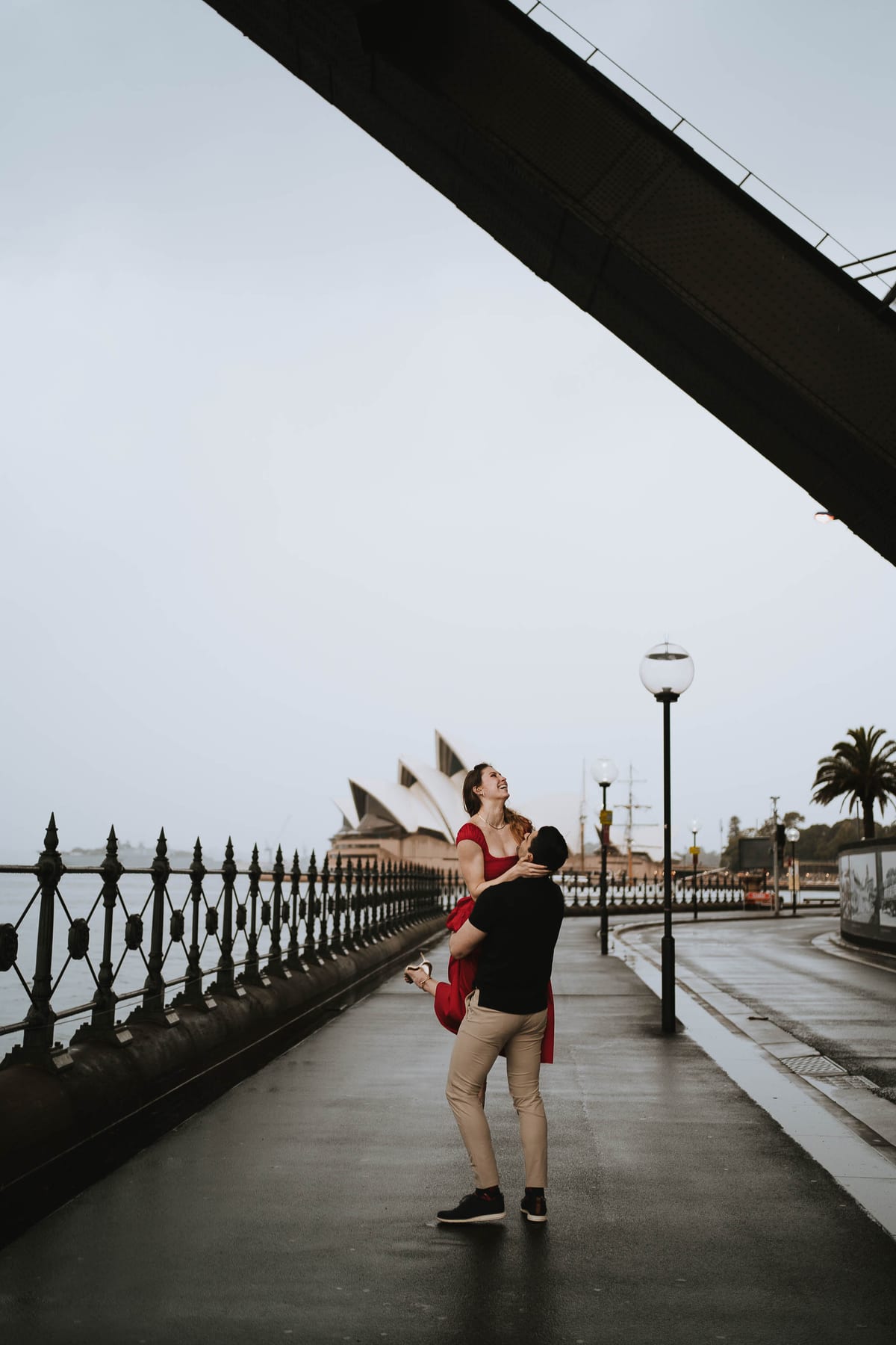 RANKO AND SAVANNAH (Rainy engagement photoshoot at Sydney Harbour bridge and Opera house)