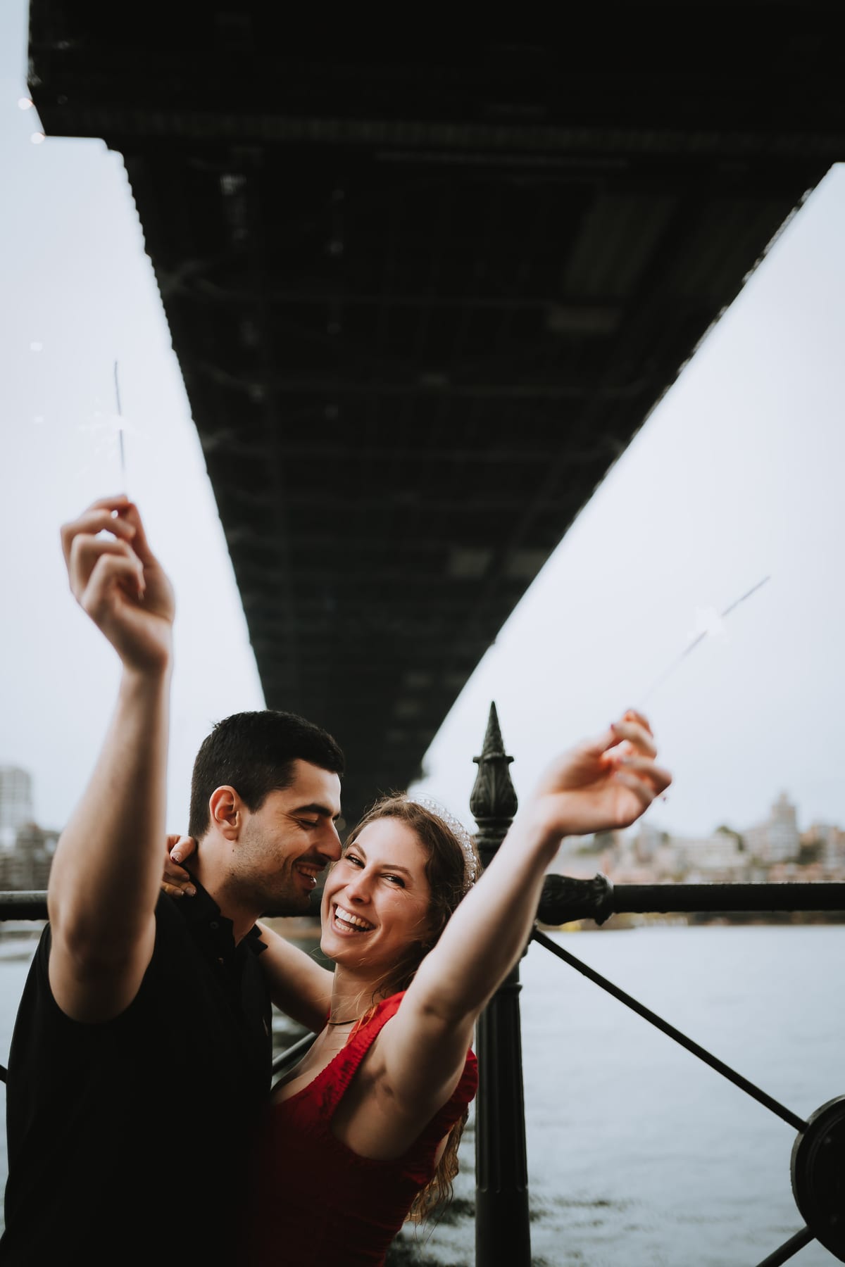 RANKO AND SAVANNAH (Rainy engagement photoshoot at Sydney Harbour bridge and Opera house)