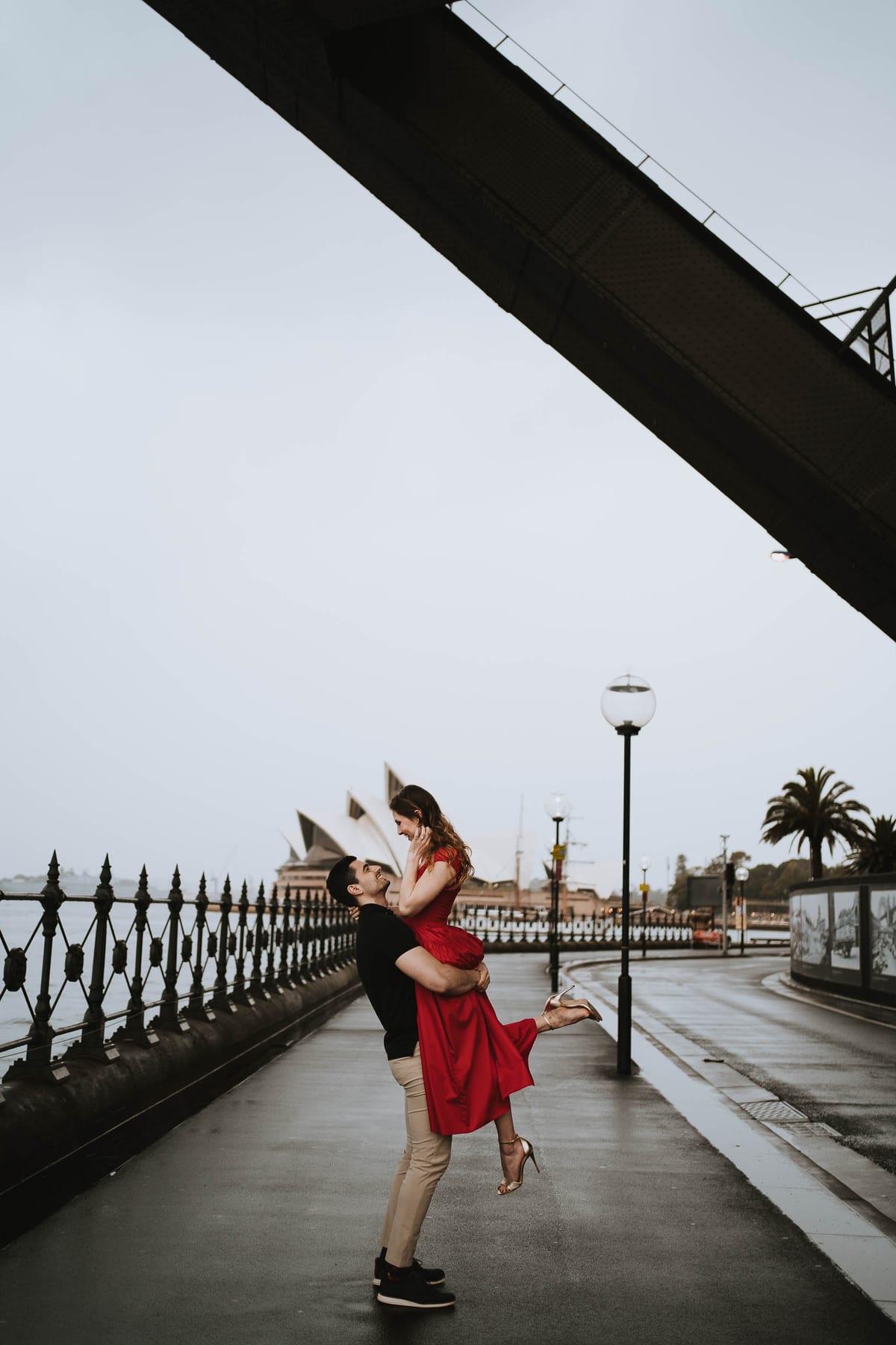 RANKO AND SAVANNAH (Rainy engagement photoshoot at Sydney Harbour bridge and Opera house)