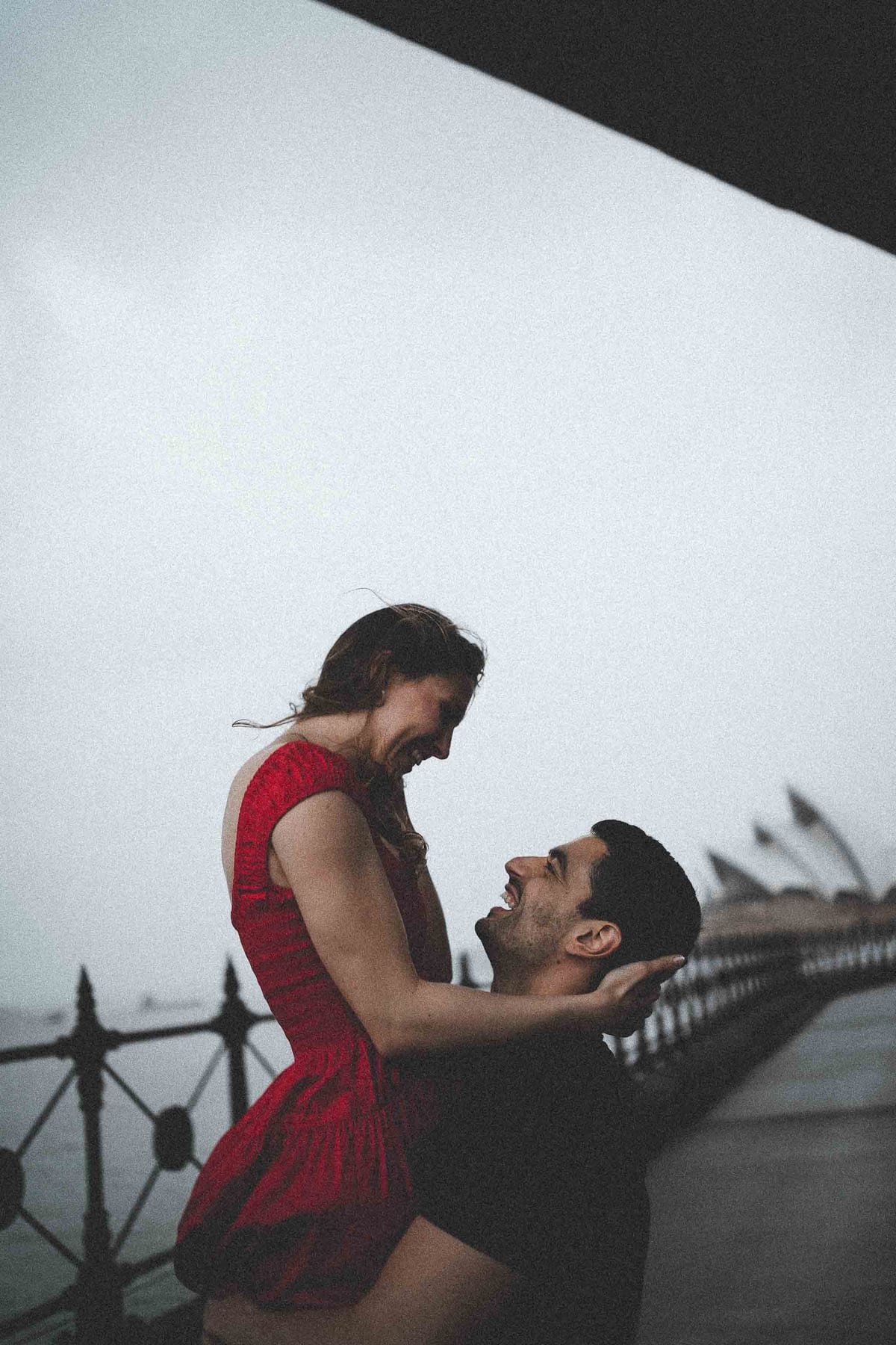 RANKO AND SAVANNAH (Rainy engagement photoshoot at Sydney Harbour bridge and Opera house)