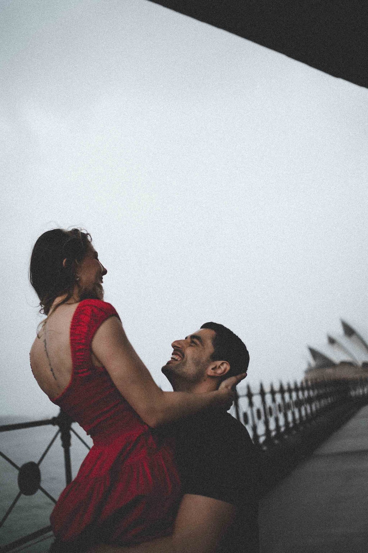 RANKO AND SAVANNAH (Rainy engagement photoshoot at Sydney Harbour bridge and Opera house)