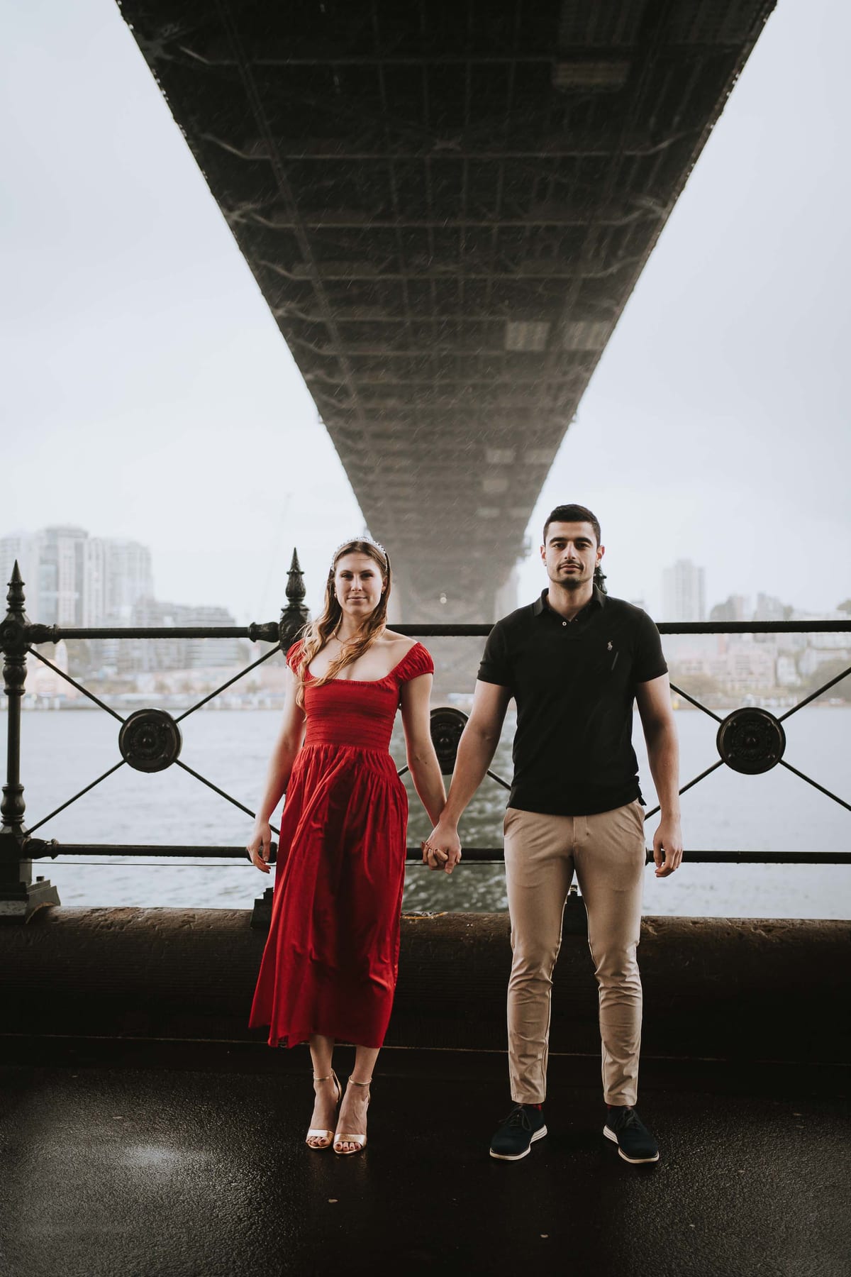 RANKO AND SAVANNAH (Rainy engagement photoshoot at Sydney Harbour bridge and Opera house)