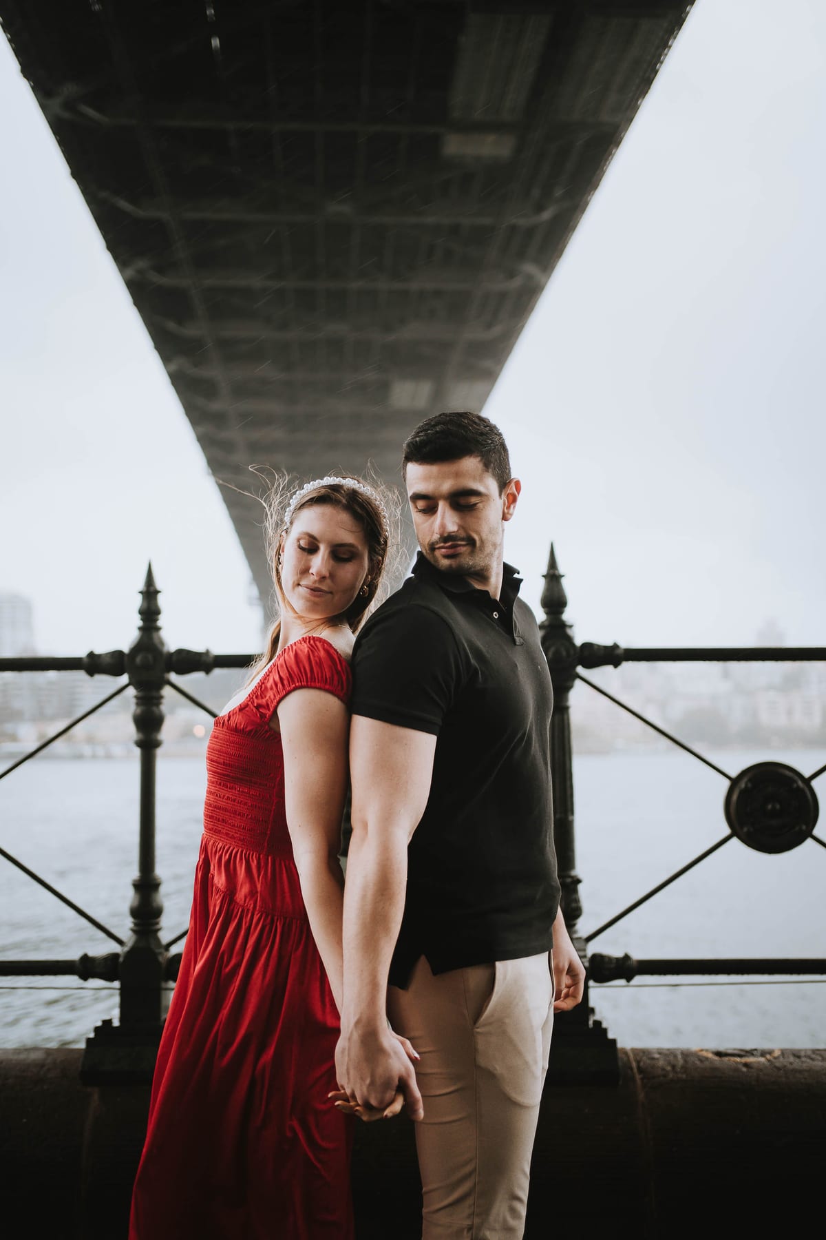 RANKO AND SAVANNAH (Rainy engagement photoshoot at Sydney Harbour bridge and Opera house)