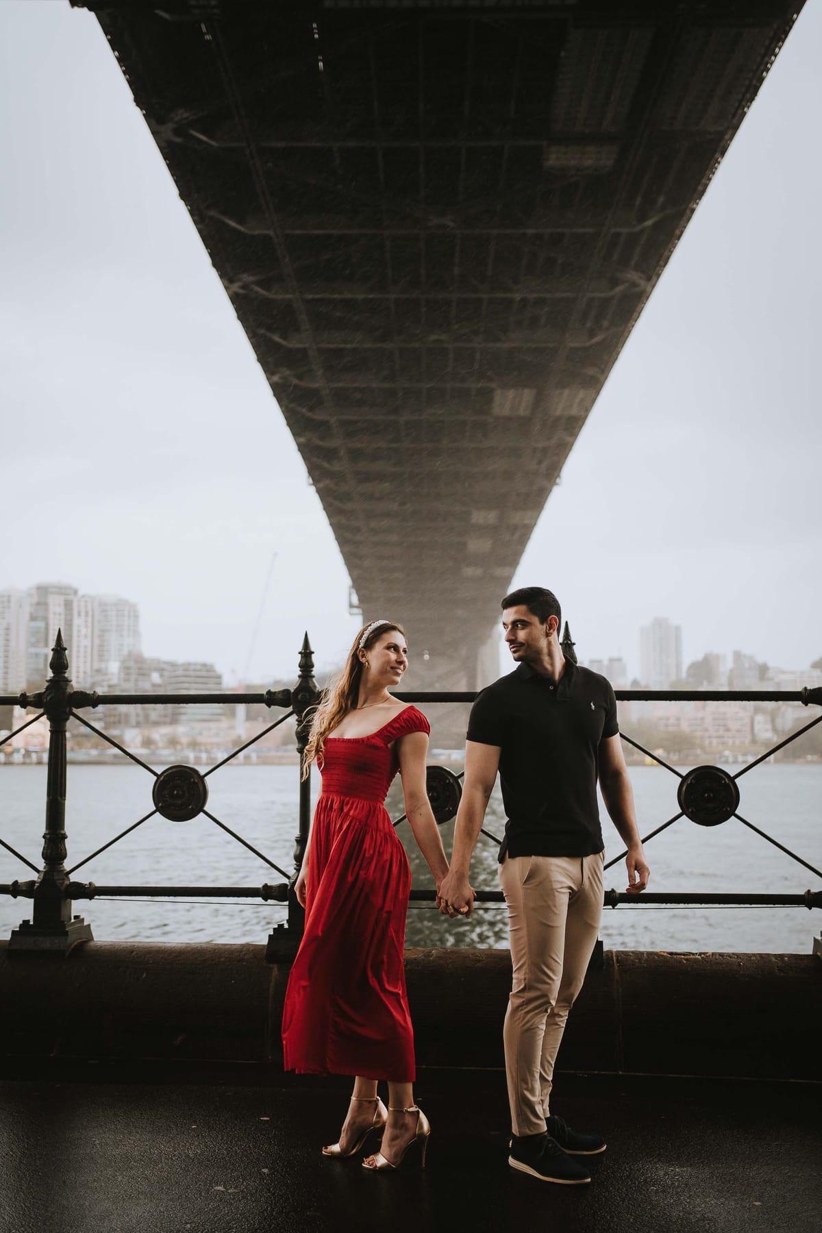 RANKO AND SAVANNAH (Rainy engagement photoshoot at Sydney Harbour bridge and Opera house)