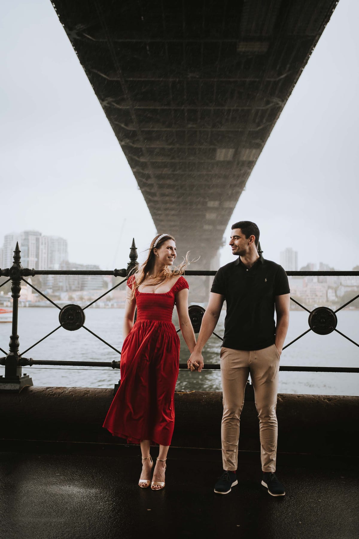 RANKO AND SAVANNAH (Rainy engagement photoshoot at Sydney Harbour bridge and Opera house)