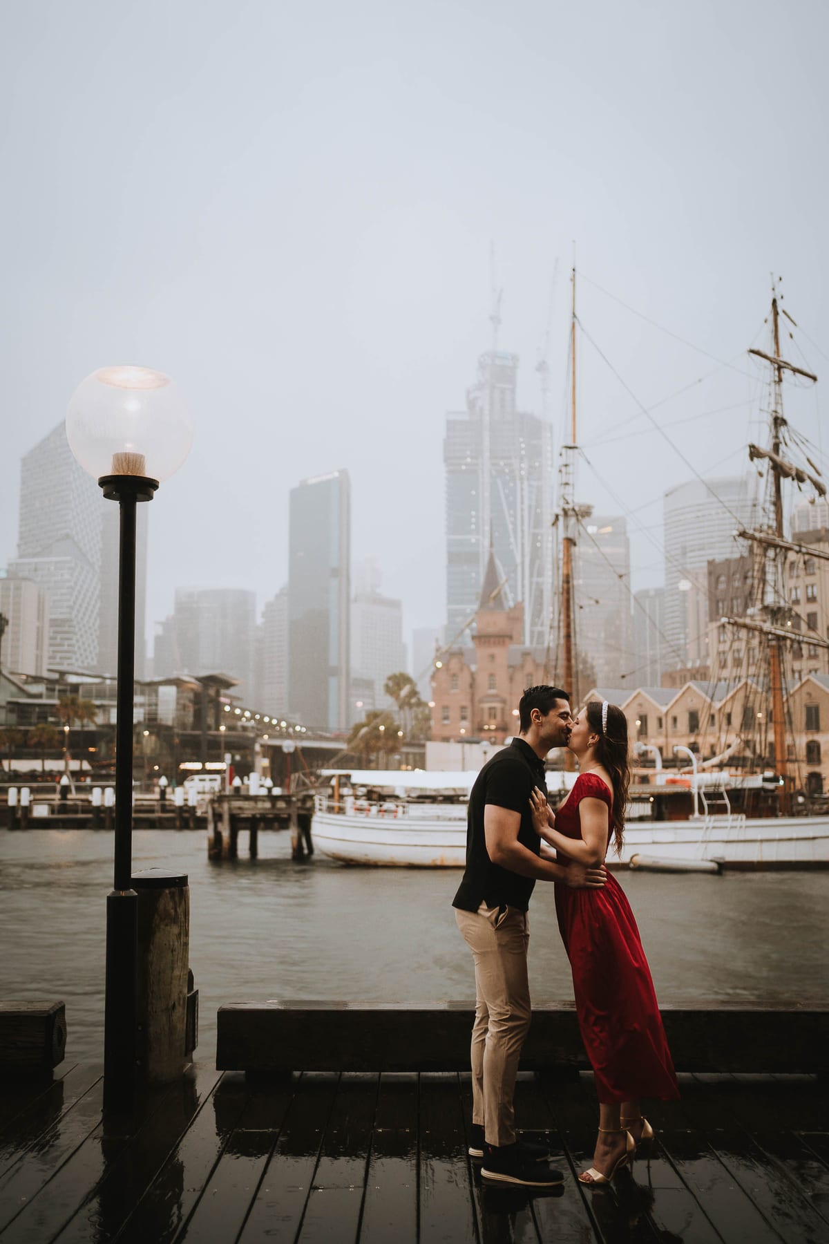 RANKO AND SAVANNAH (Rainy engagement photoshoot at Sydney Harbour bridge and Opera house)